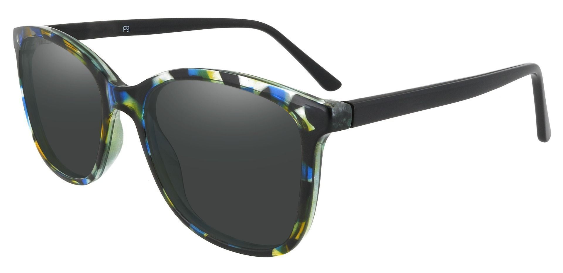 Halpin Square Prescription Sunglasses - Multi Color Frame With Gray Lenses