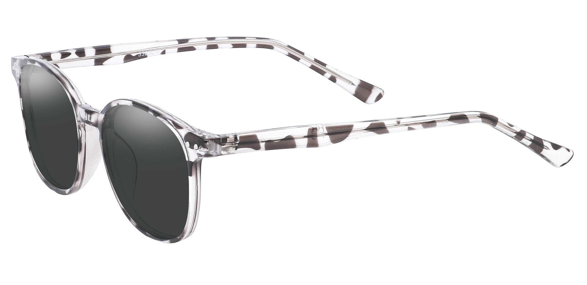 Holstein Oval Prescription Sunglasses - Leopard Frame With Gray Lenses