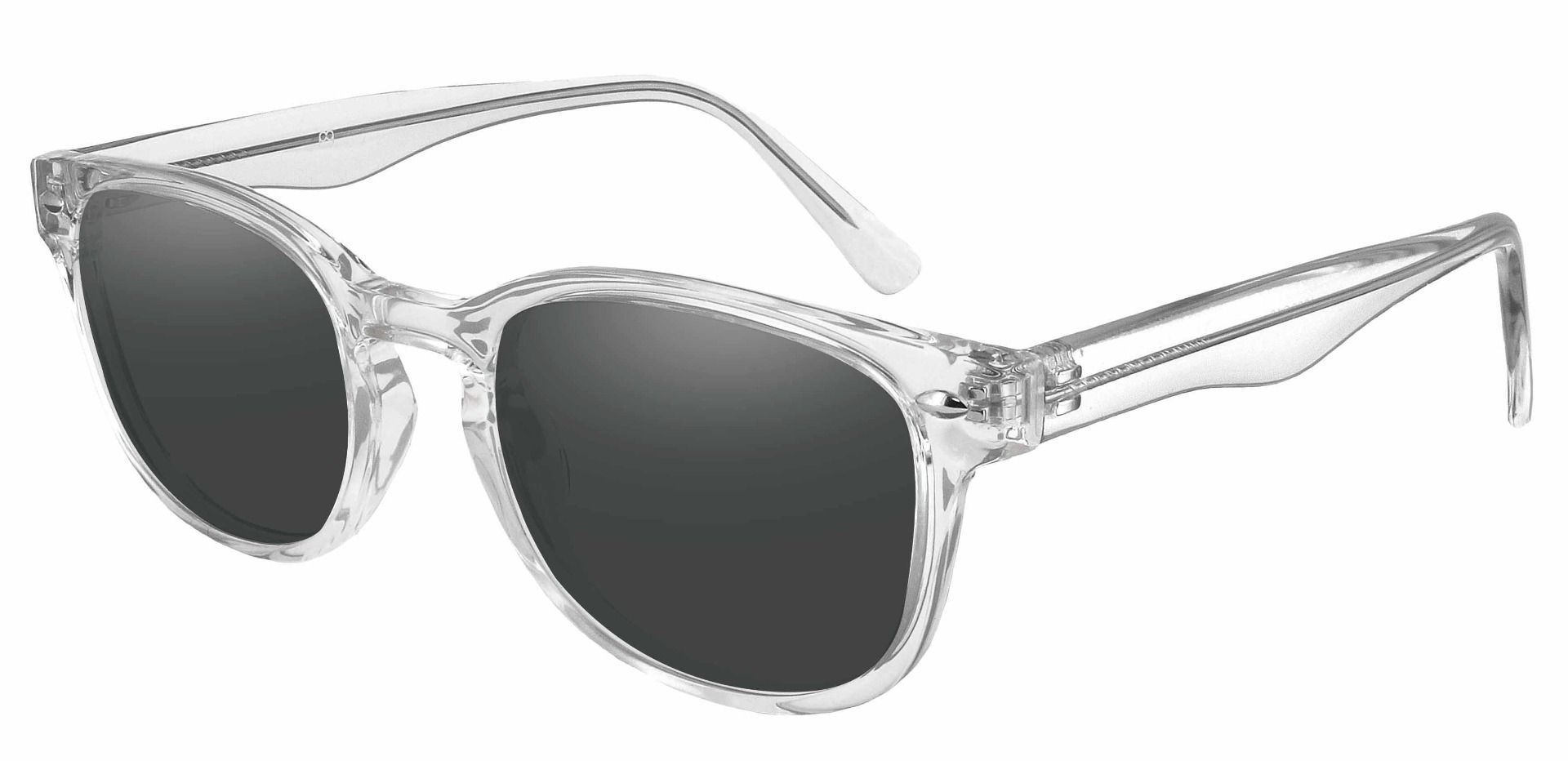 Swirl Classic Square Prescription Sunglasses Clear Frame With Gray