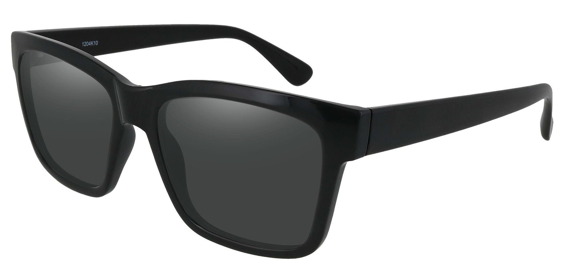 Brinley Square Prescription Sunglasses - Black Frame With Gray Lenses