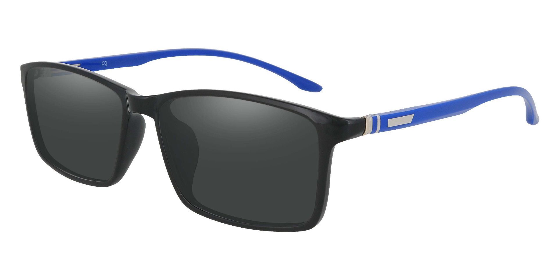 Judah Rectangle Lined Bifocal Sunglasses - Black Frame With Gray Lenses