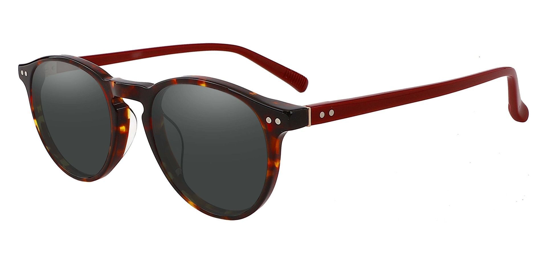 Monarch Oval Non-Rx Sunglasses - Tortoise Frame With Gray Lenses