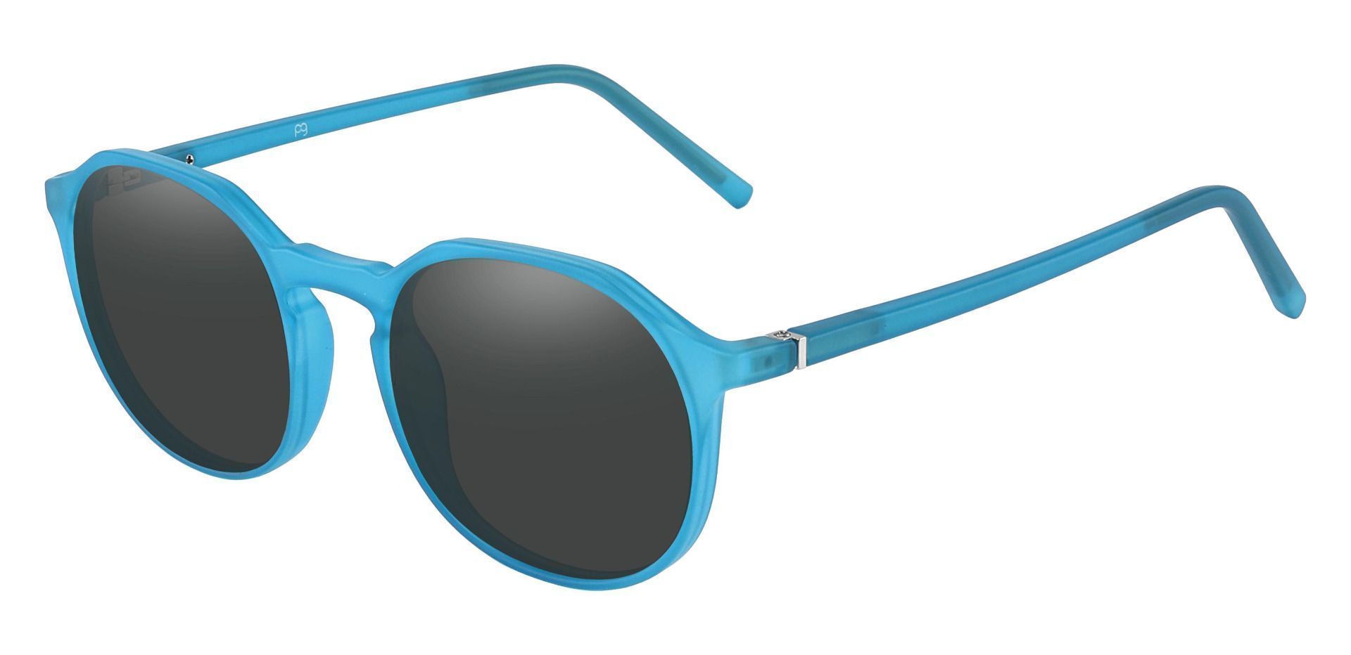 Belvidere Geometric Lined Bifocal Sunglasses - Blue Frame With Gray Lenses