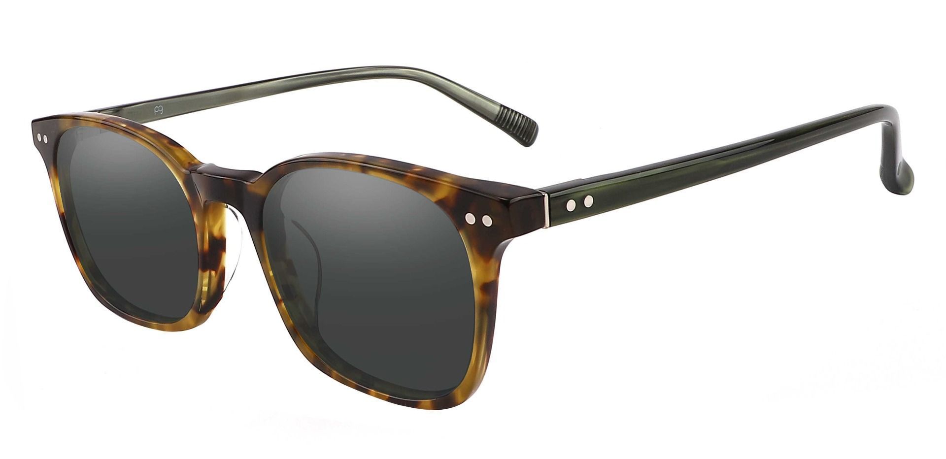Alonzo Square Lined Bifocal Sunglasses - Tortoise Frame With Gray Lenses