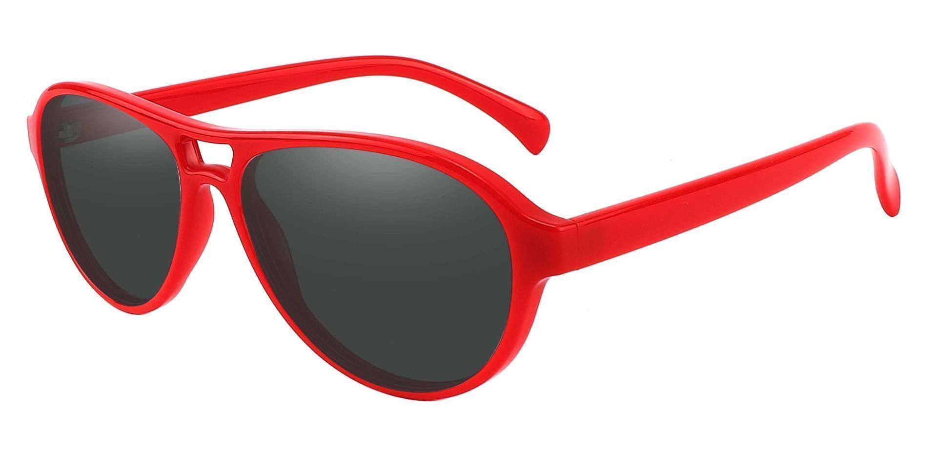 Sosa Aviator Reading Sunglasses - Red Frame With Gray Lenses