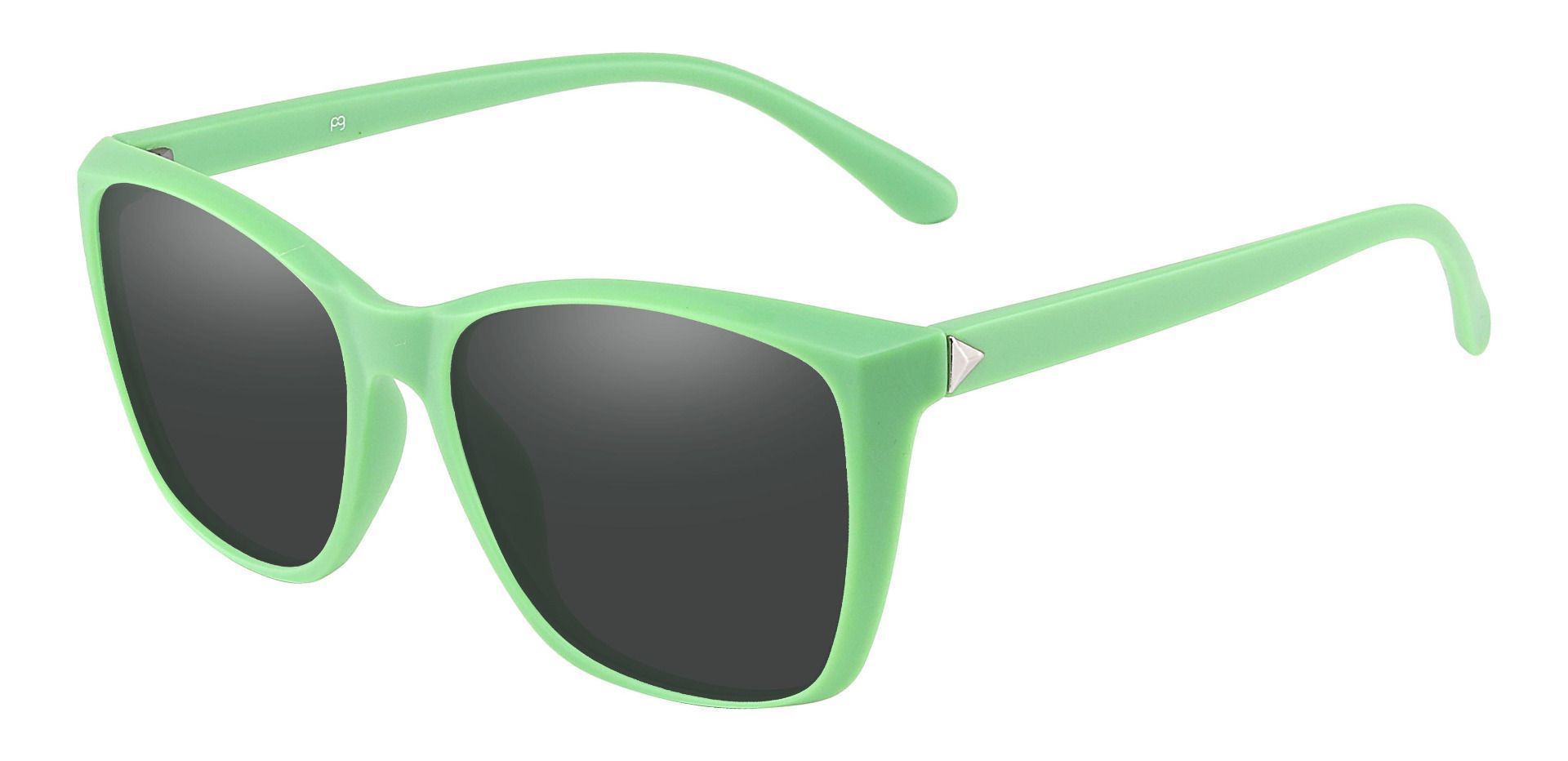 Hickory Square Lined Bifocal Sunglasses - Green Frame With Gray Lenses