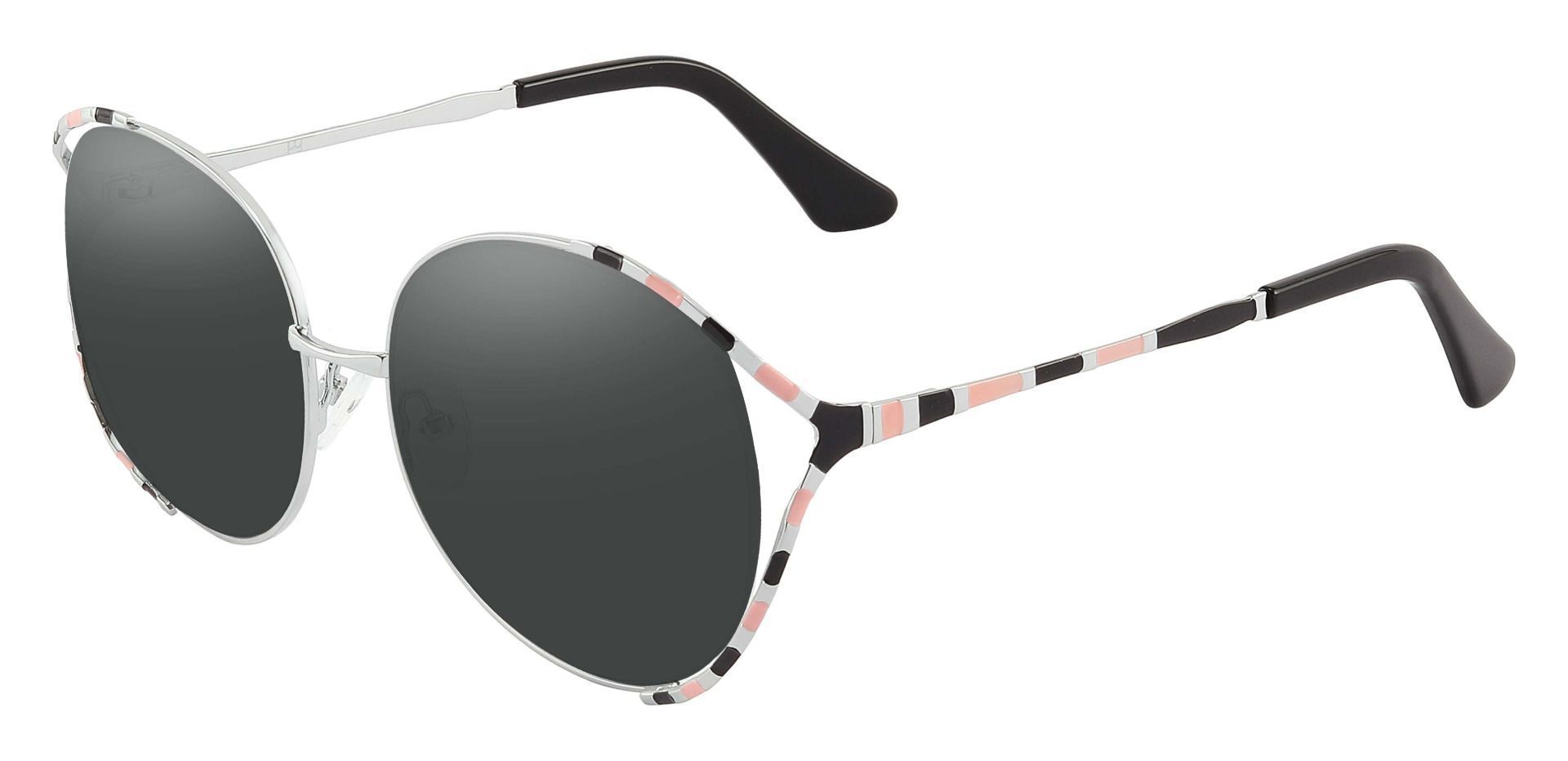 Dorothy Oval Progressive Sunglasses - Black Frame With Gray Lenses
