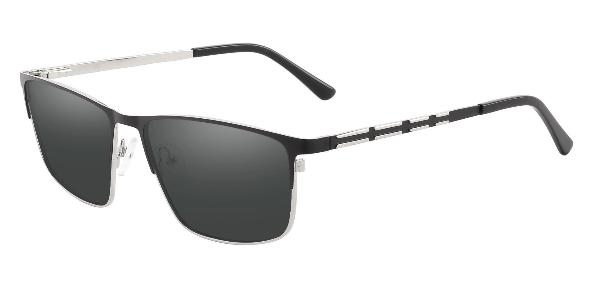 Hamlet Browline Prescription Sunglasses - Black Frame With Gray Lenses
