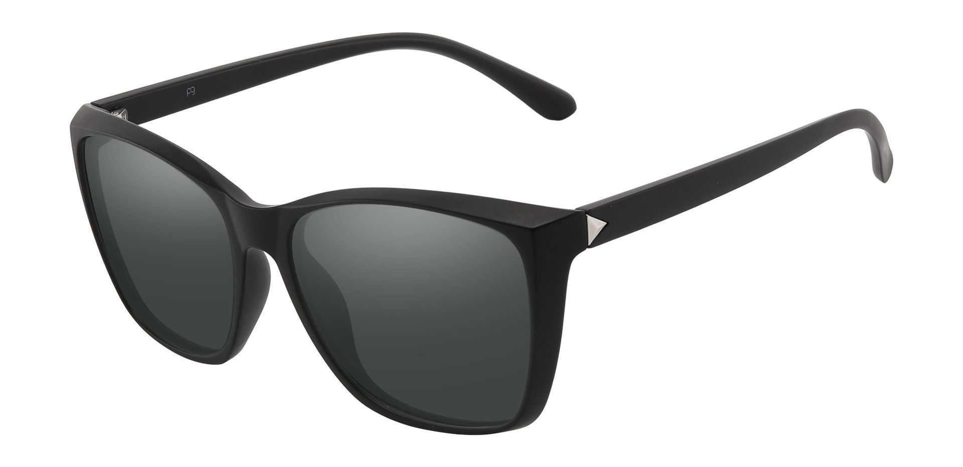 Taryn Square Prescription Sunglasses - Black Frame With Gray Lenses