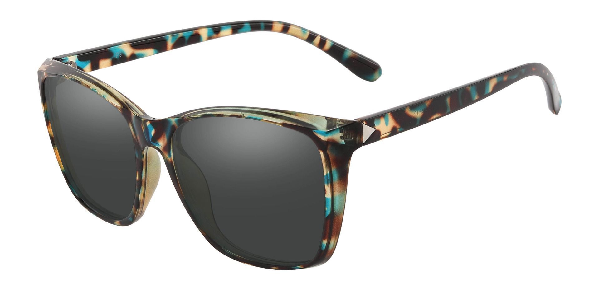 Taryn Square Prescription Sunglasses - Floral Frame With Gray Lenses