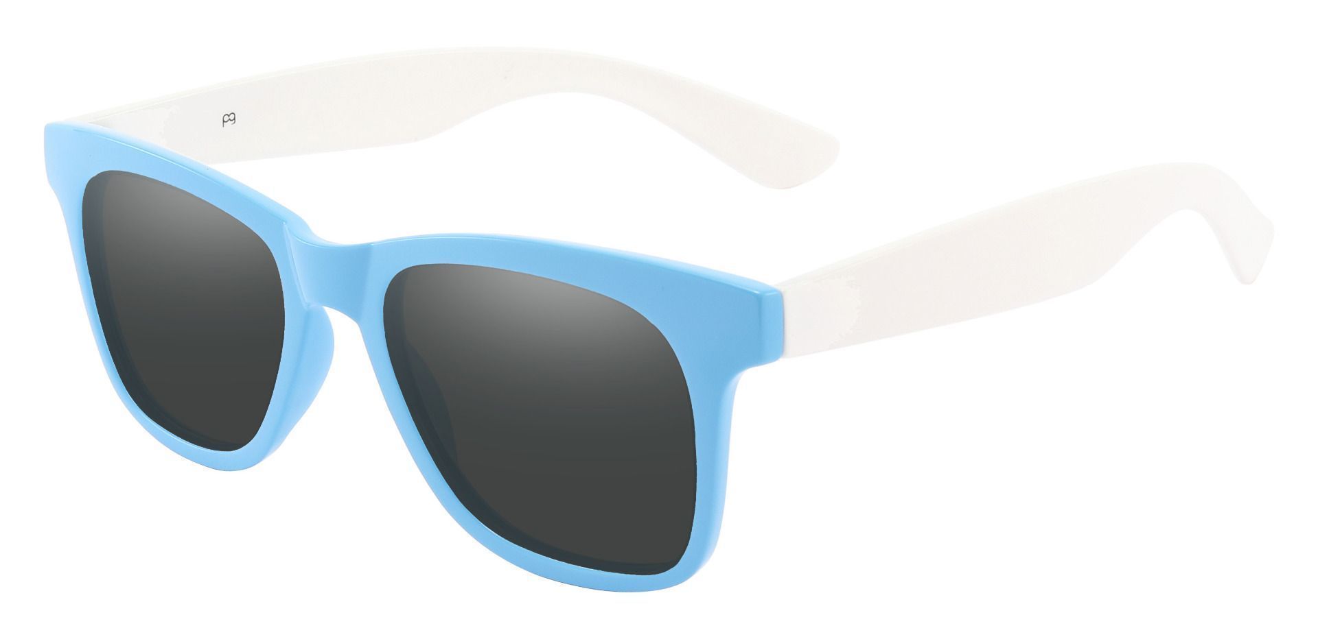 Hurley Square Progressive Sunglasses - Blue Frame with Gray Lenses