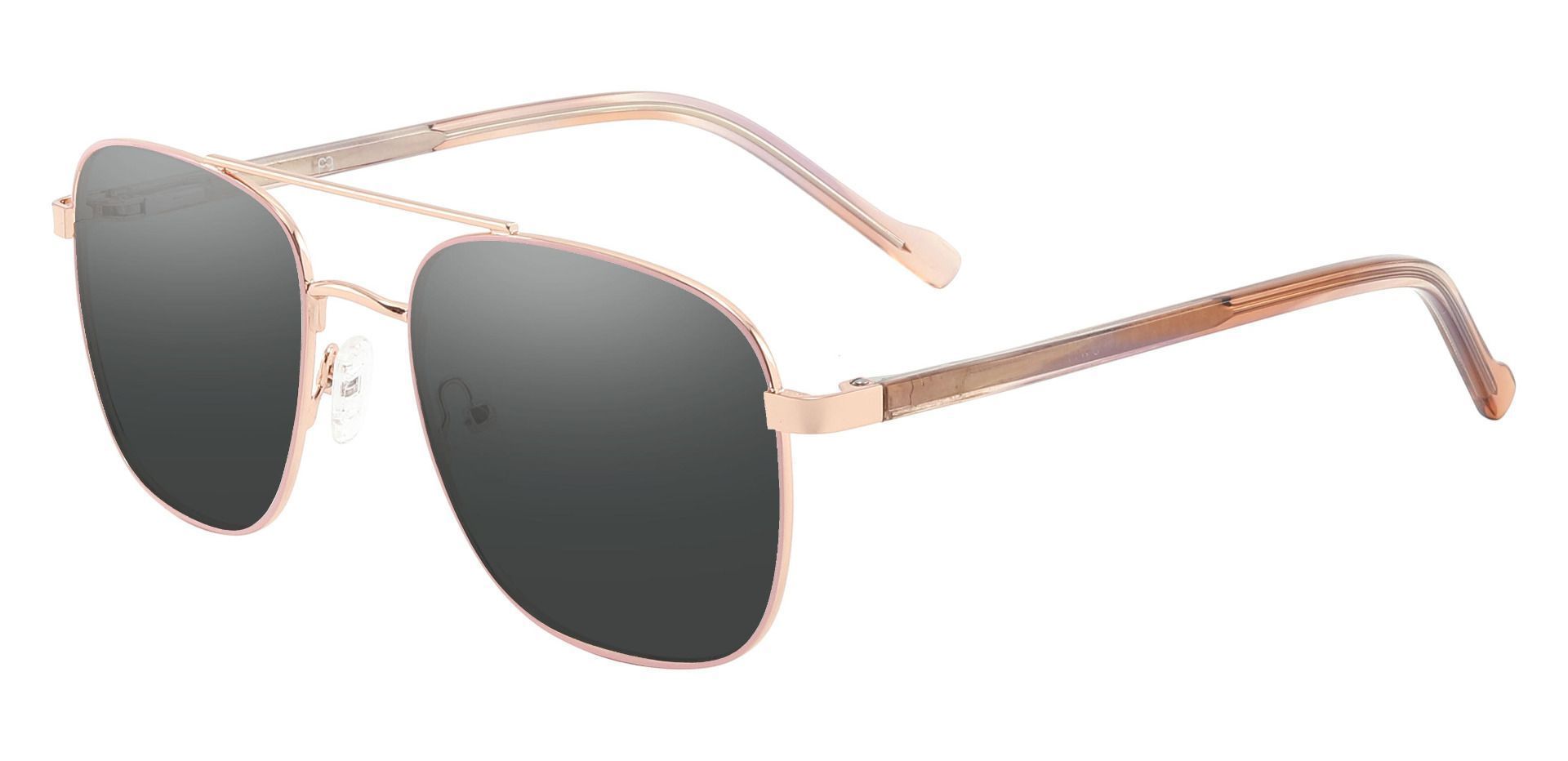 Howell Aviator Non-Rx Sunglasses - Pink Frame With Gray Lenses