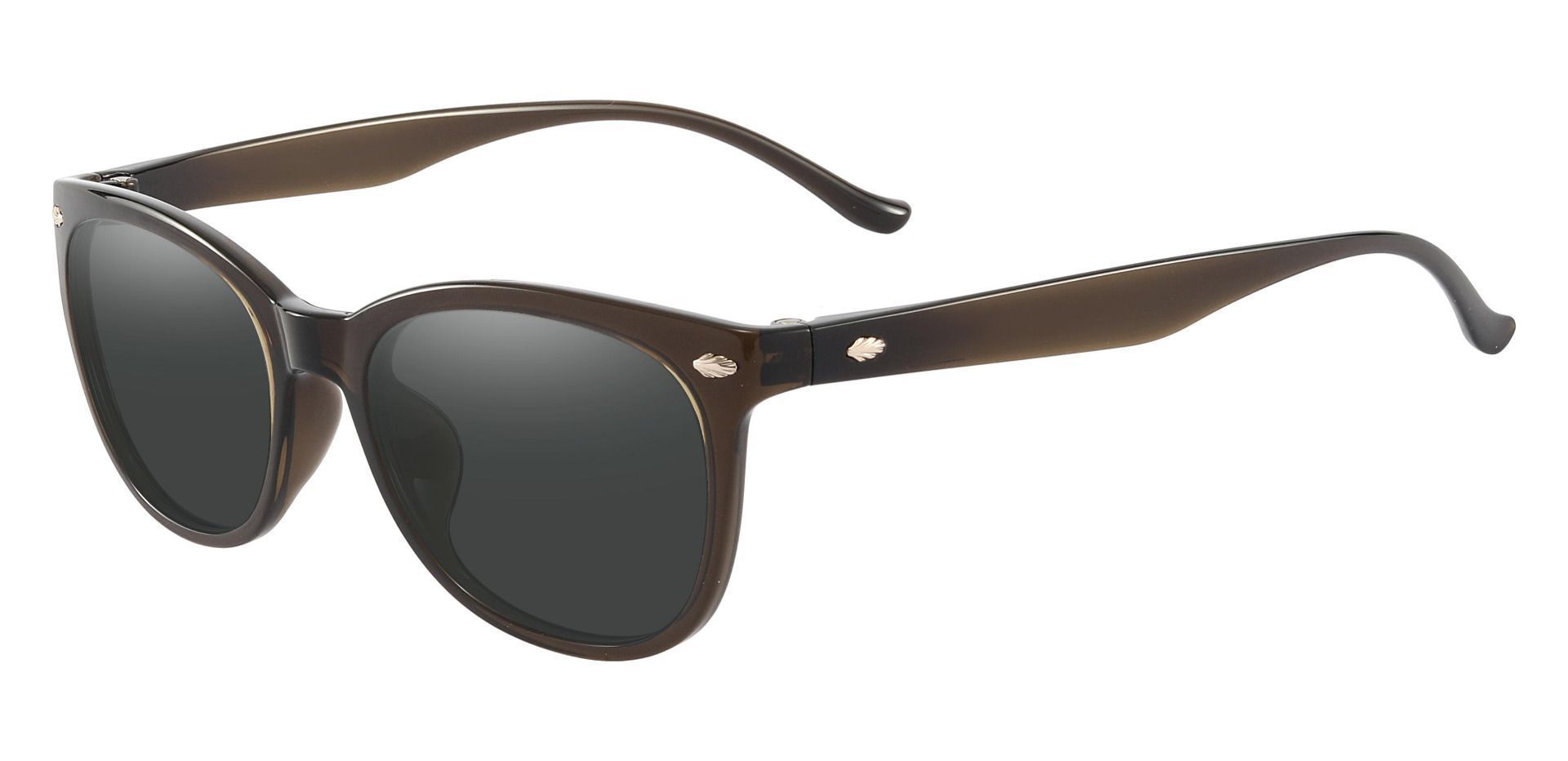 Pavilion Square Reading Sunglasses - Brown Frame With Gray Lenses