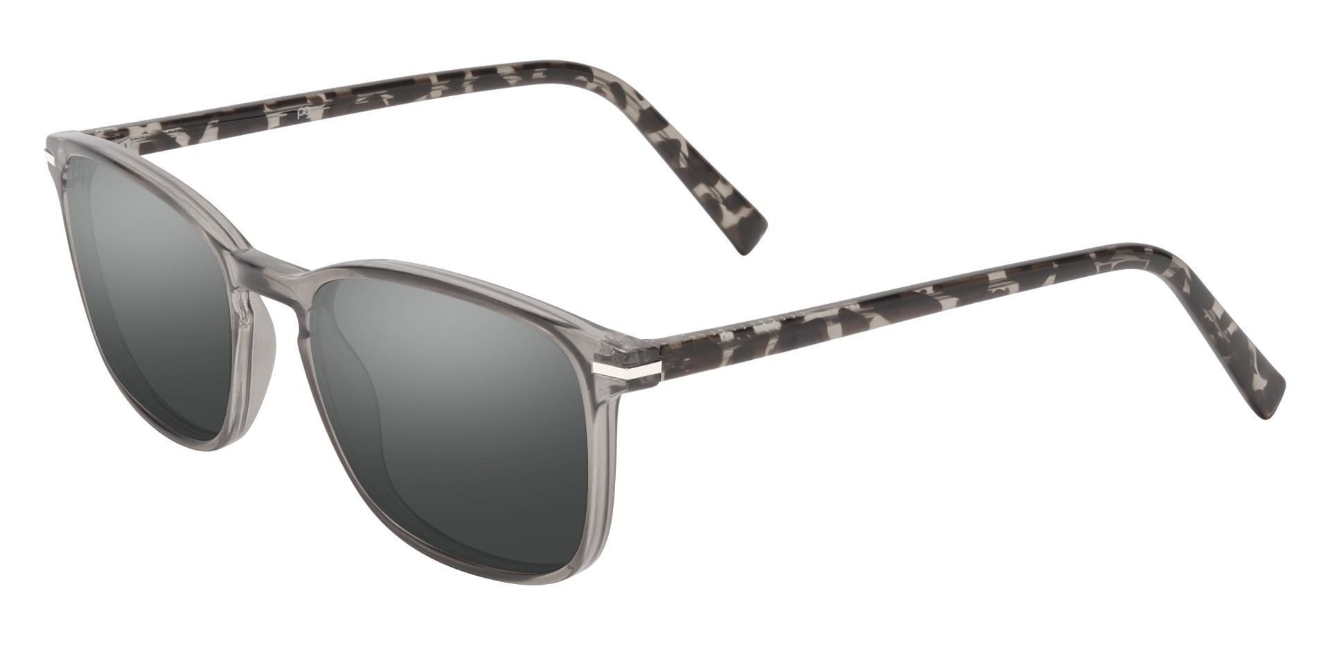 Dumont Rectangle Non-Rx Sunglasses - Gray Frame With Gray Lenses