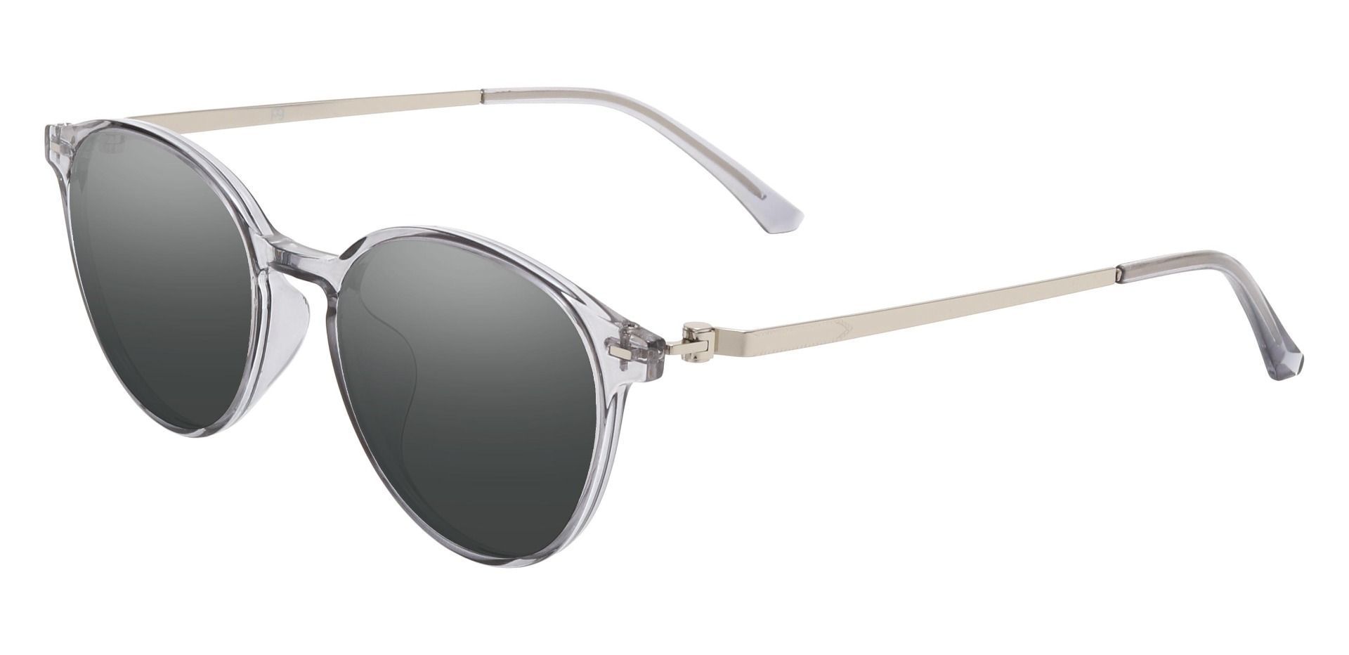 Springer Round Non-Rx Sunglasses - Gray Frame With Gray Lenses