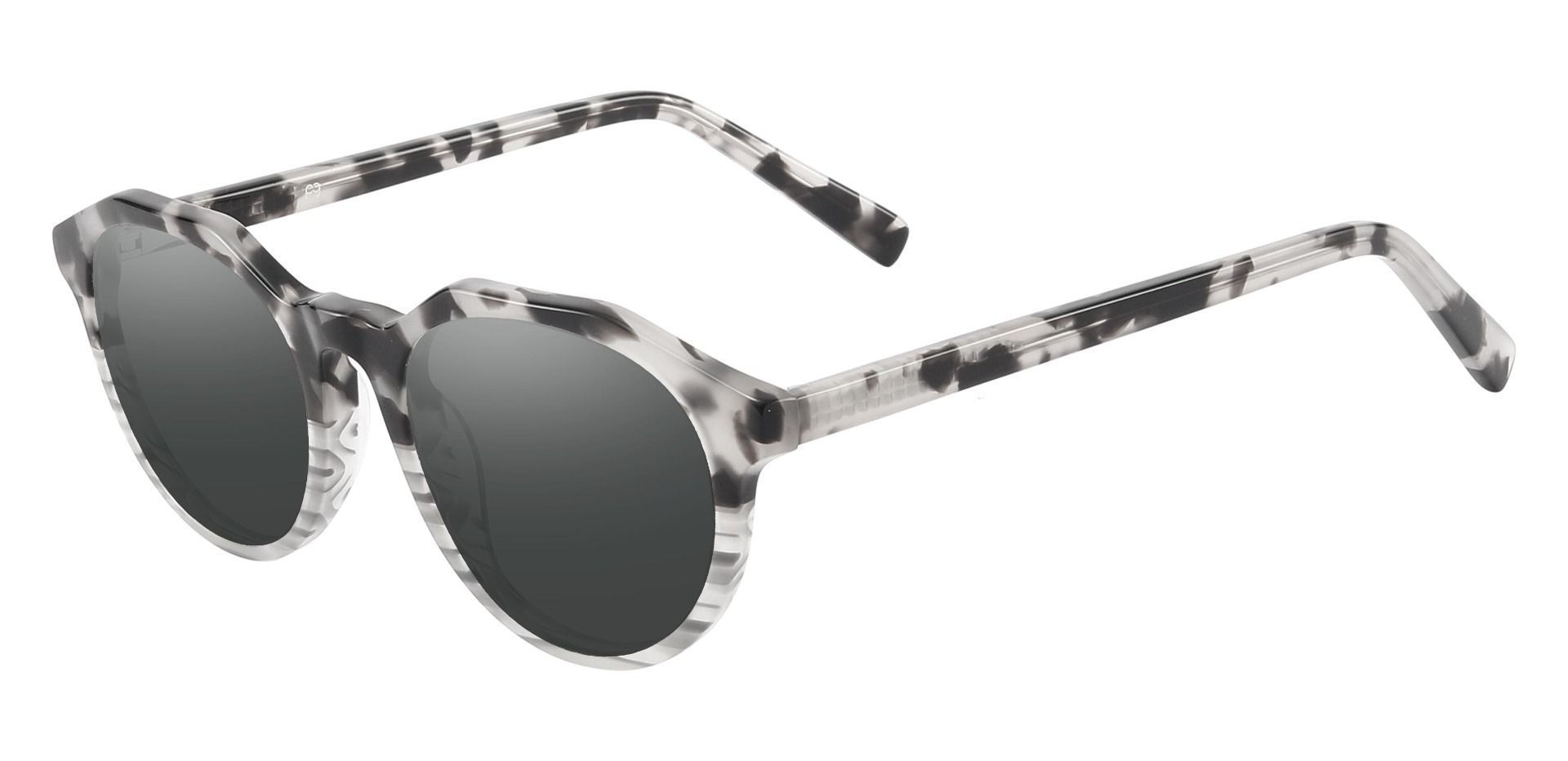 Mayfield Oval Non-Rx Sunglasses - Black Frame With Gray Lenses