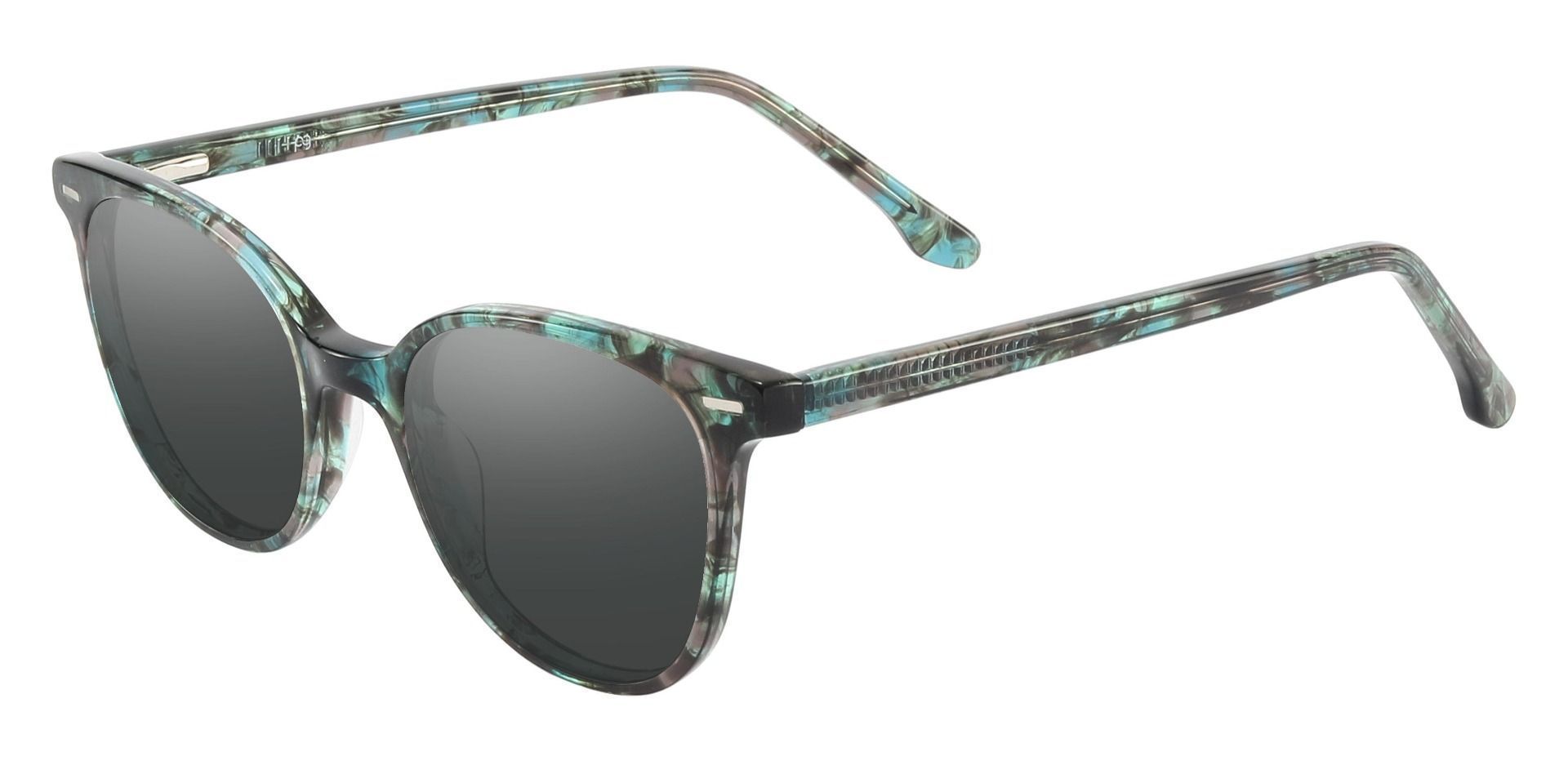 Chili Oval Progressive Sunglasses - Green Frame With Gray Lenses