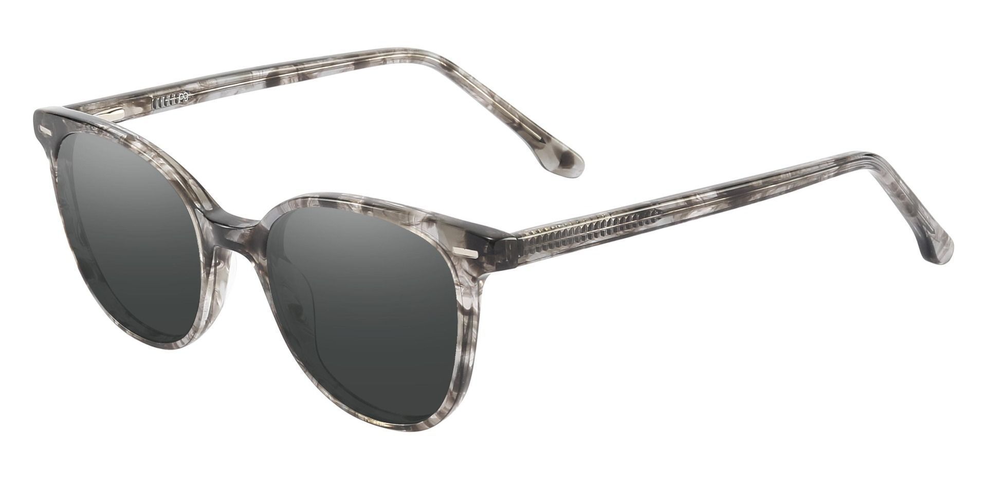 Chili Oval Reading Sunglasses - Gray Frame With Gray Lenses