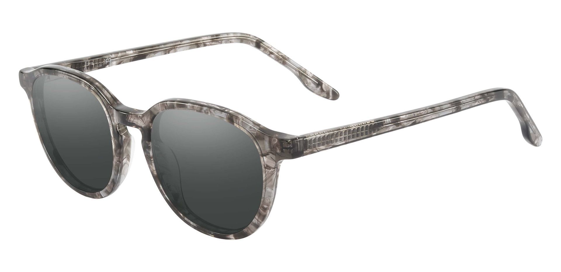 Ashley Oval Lined Bifocal Sunglasses - Gray Frame With Gray Lenses