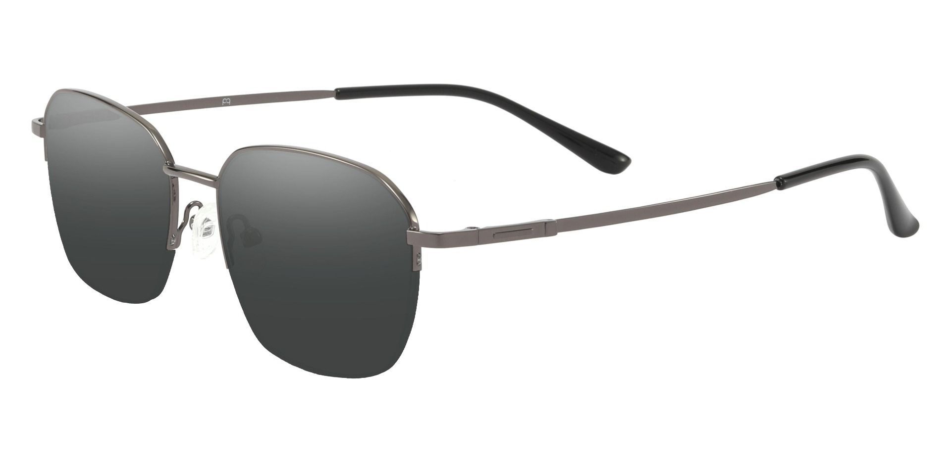 Wilton Geometric Prescription Sunglasses - Gray Frame With Gray Lenses