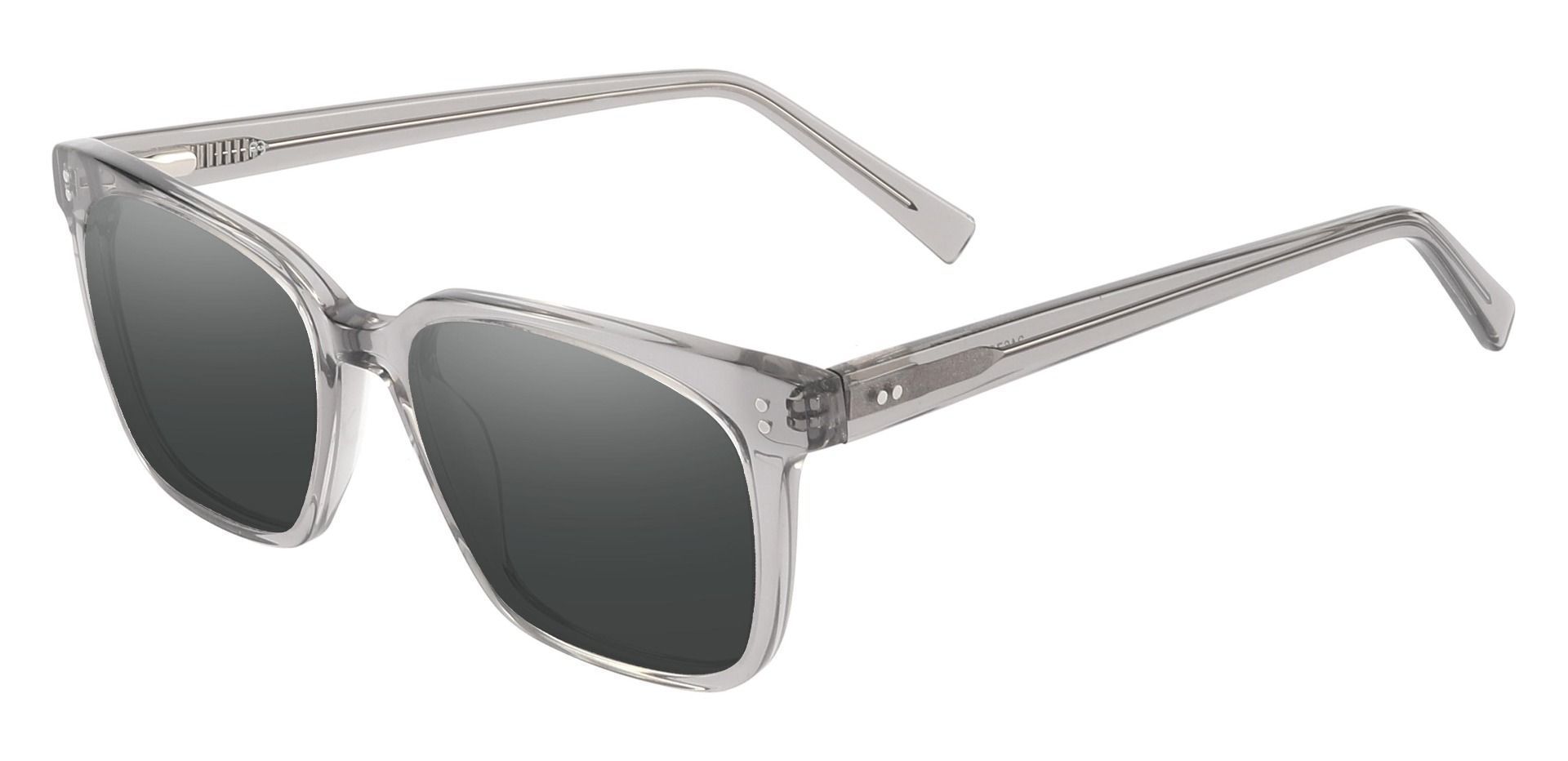 Apex Rectangle Non-Rx Sunglasses - Gray Frame With Gray Lenses