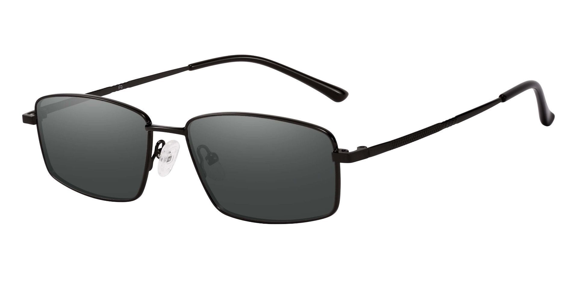 Fargo Rectangle Black Prescription Sunglasses Men's Sunglasses