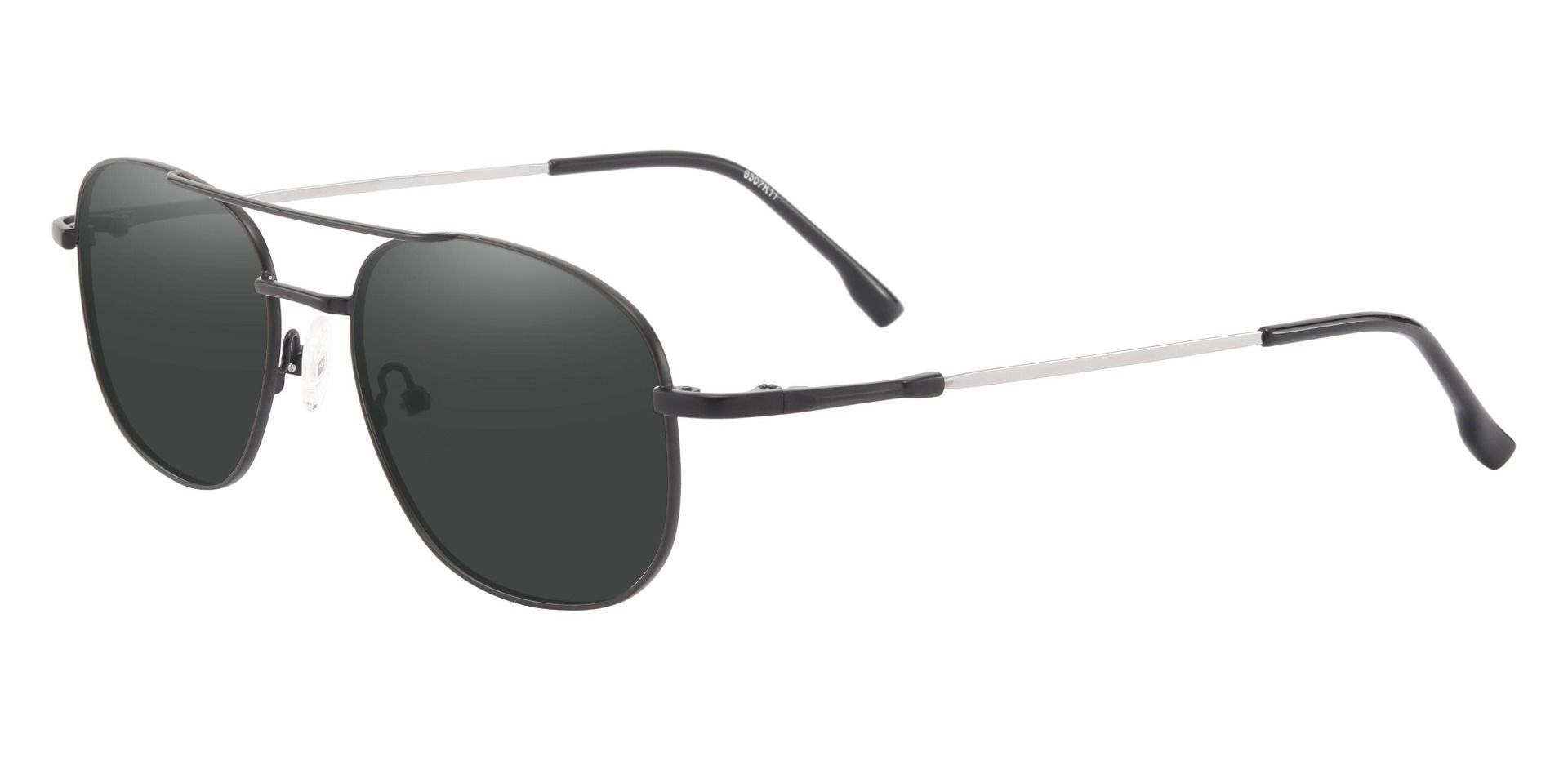 Jamison Aviator Prescription Sunglasses - Black Frame With Gray Lenses