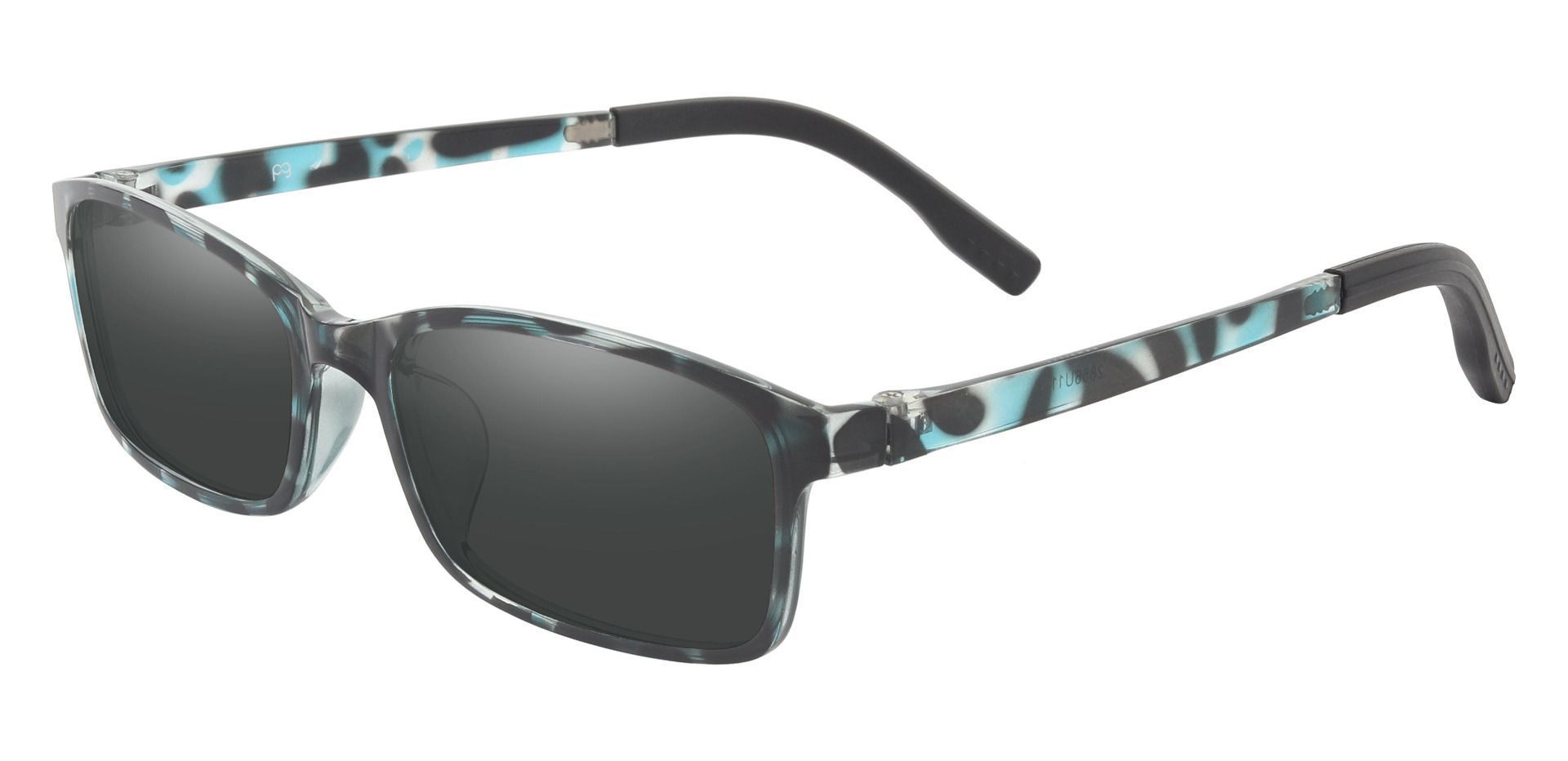 Inman Rectangle Prescription Sunglasses - Multi Color Frame With Gray Lenses