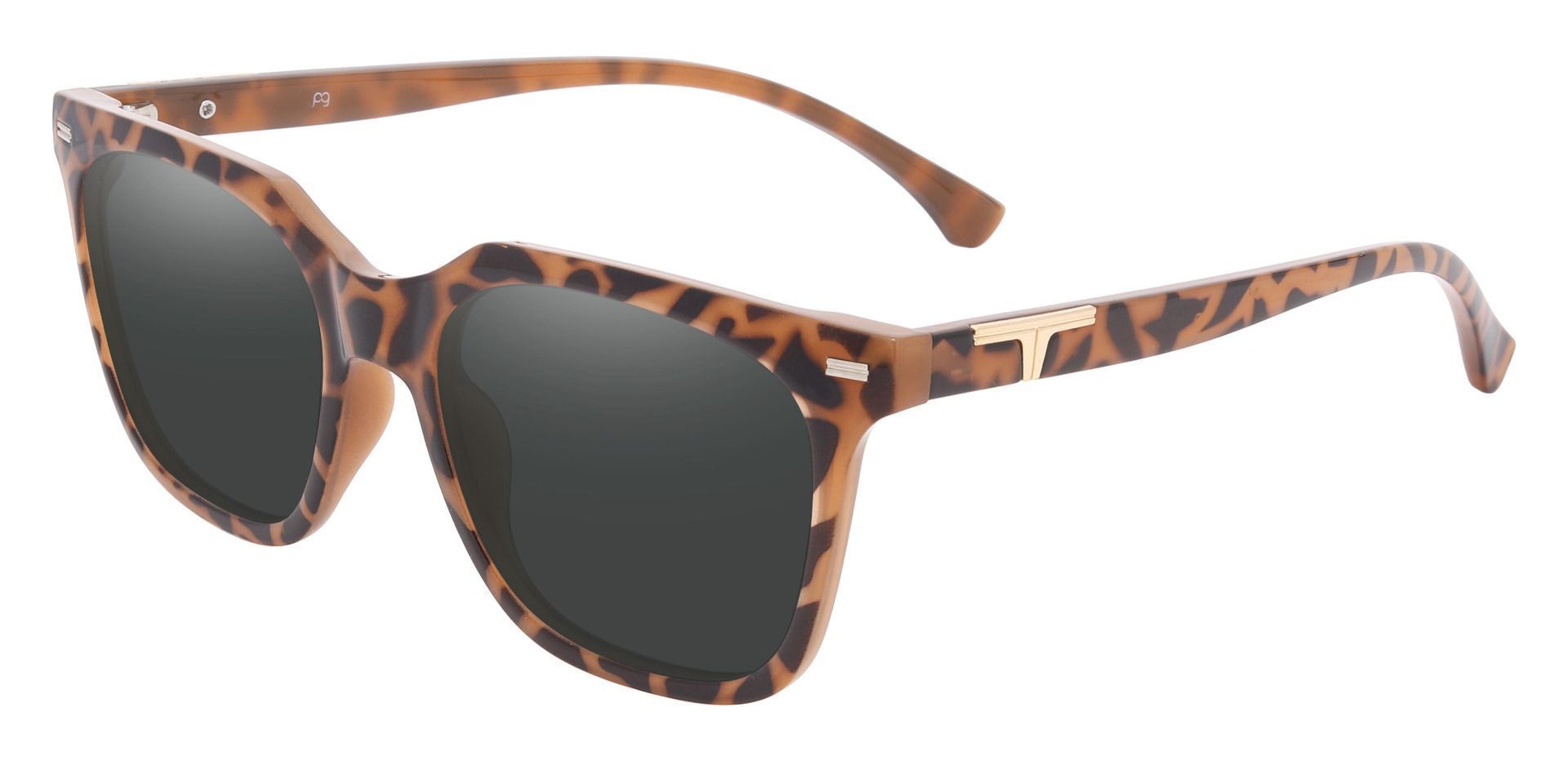 Klein Square Prescription Sunglasses - Tortoise Frame With Gray Lenses