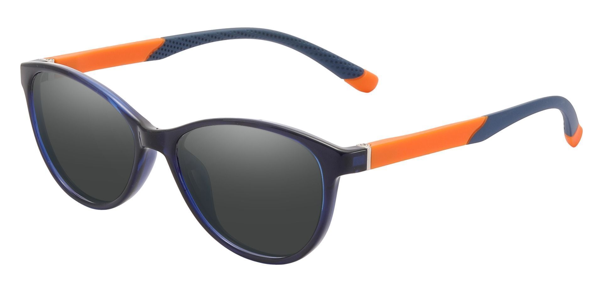 Mildred Cat Eye Reading Sunglasses Blue Frame With Gray Lenses Kids