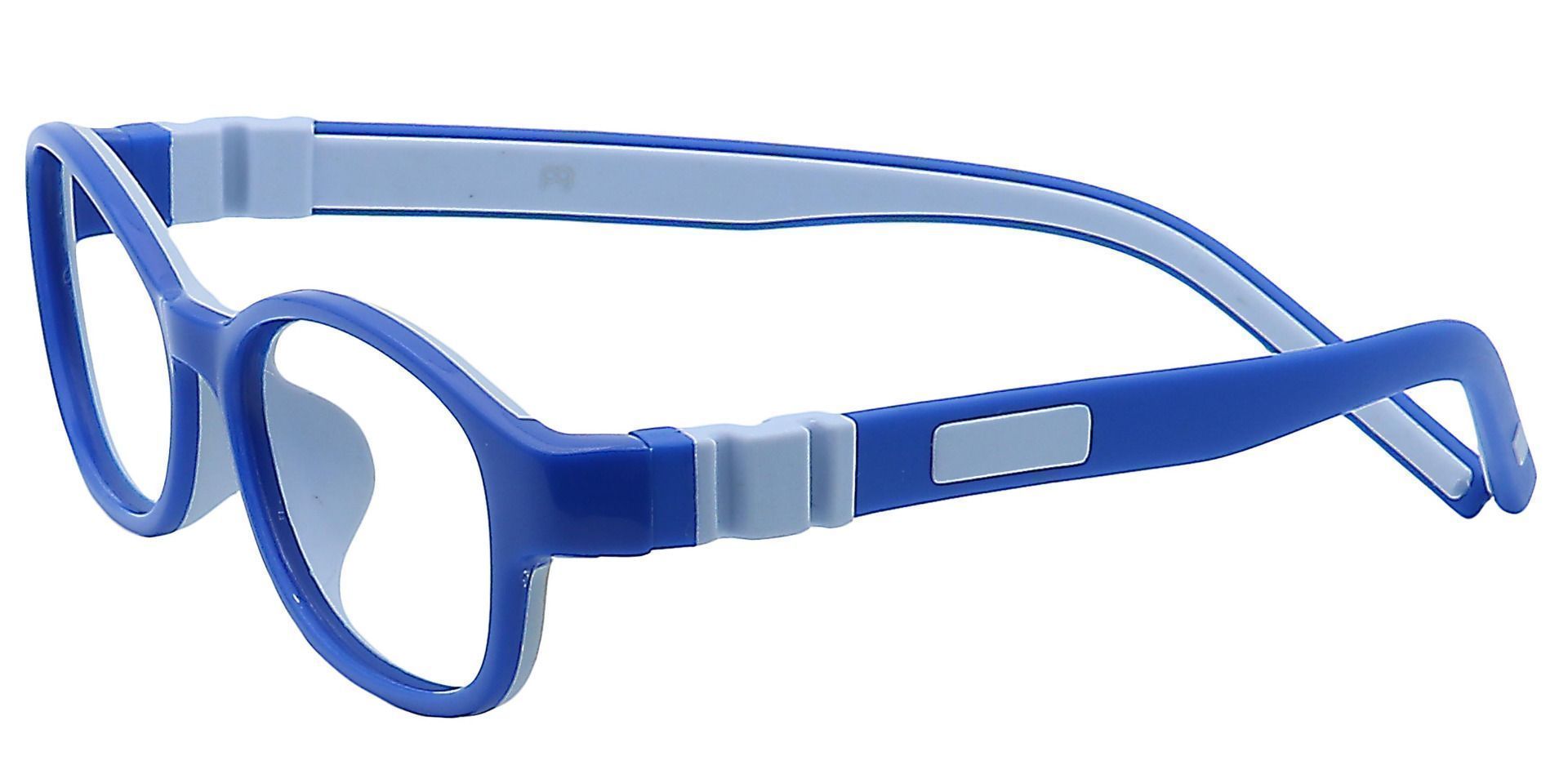 Moxie Oval Blue Light Blocking Glasses - Blue