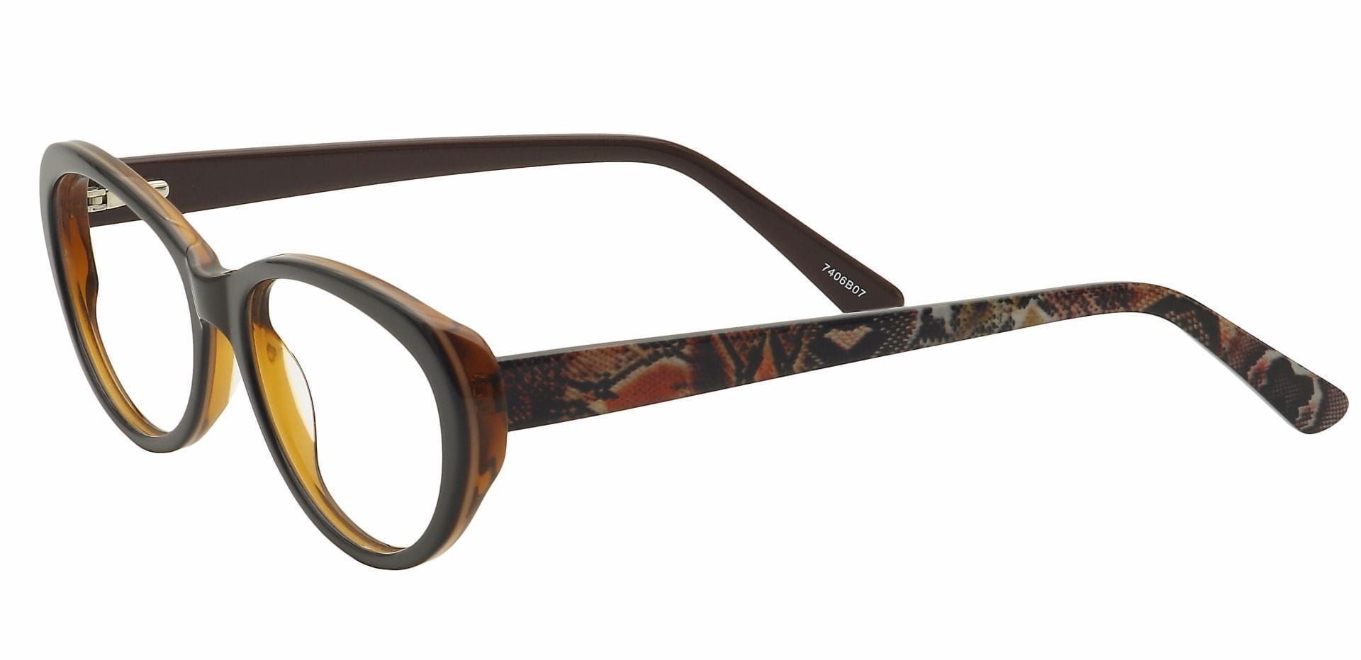 Asta Cat-Eye Eyeglasses Frame - Brown