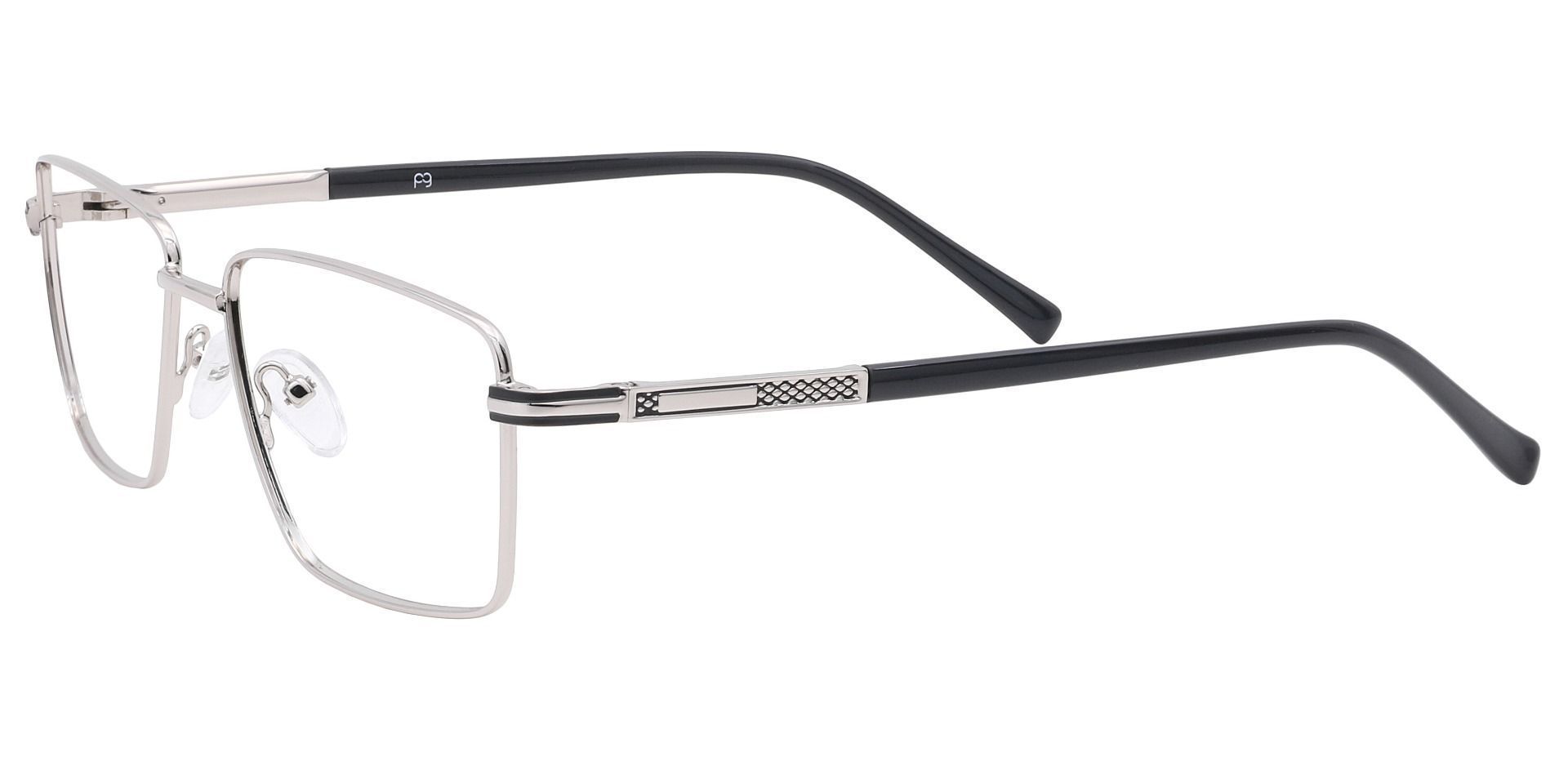 Daniel Rectangle Non-Rx Glasses - Silver