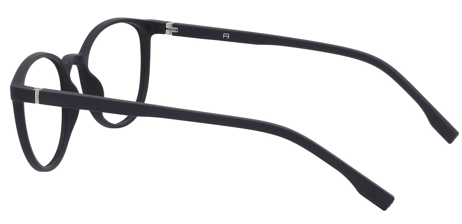 Bay Round Lined Bifocal Glasses - Matte Black