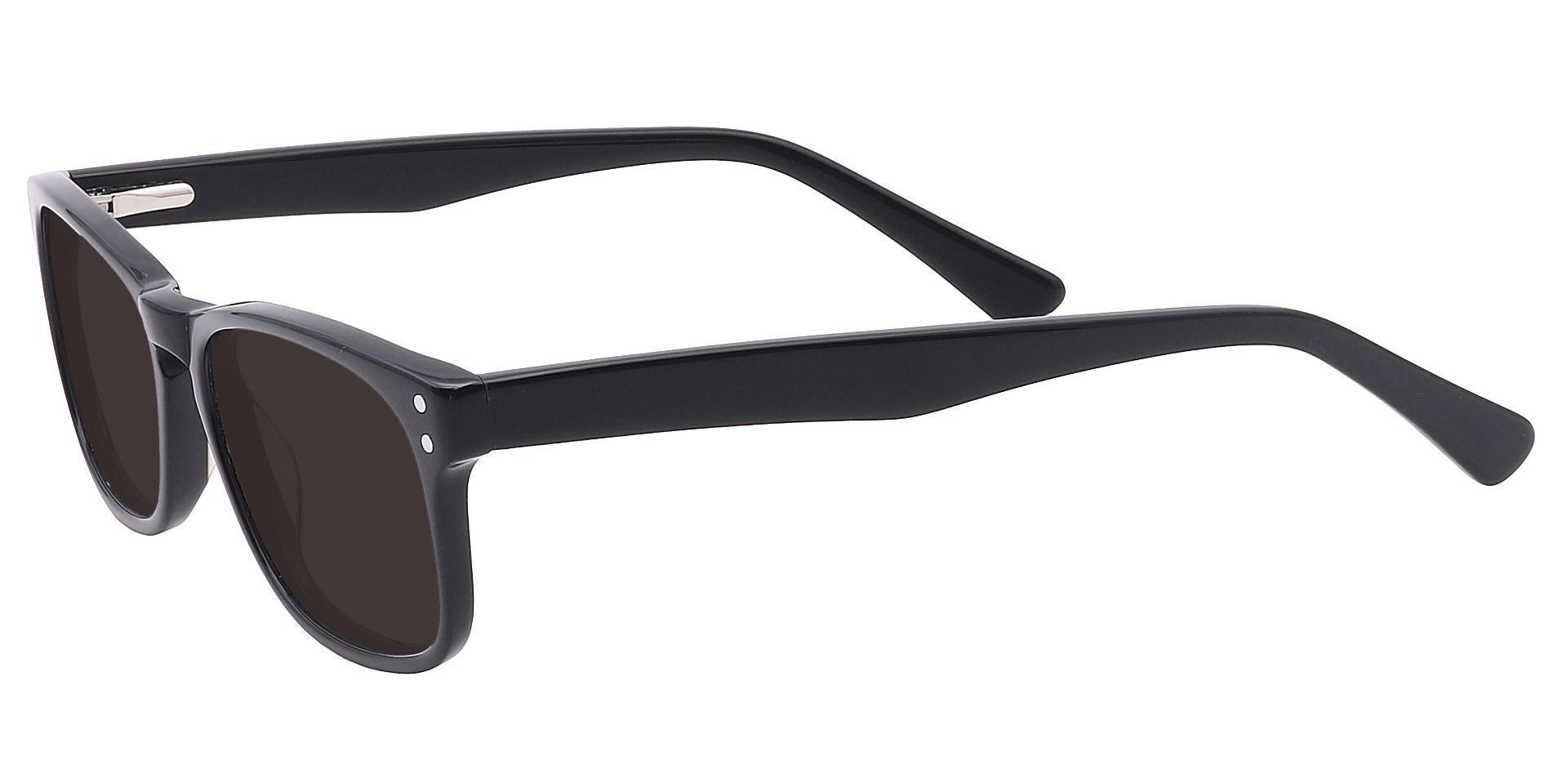 Morris Rectangle Non-Rx Sunglasses - Black Frame With Gray Lenses