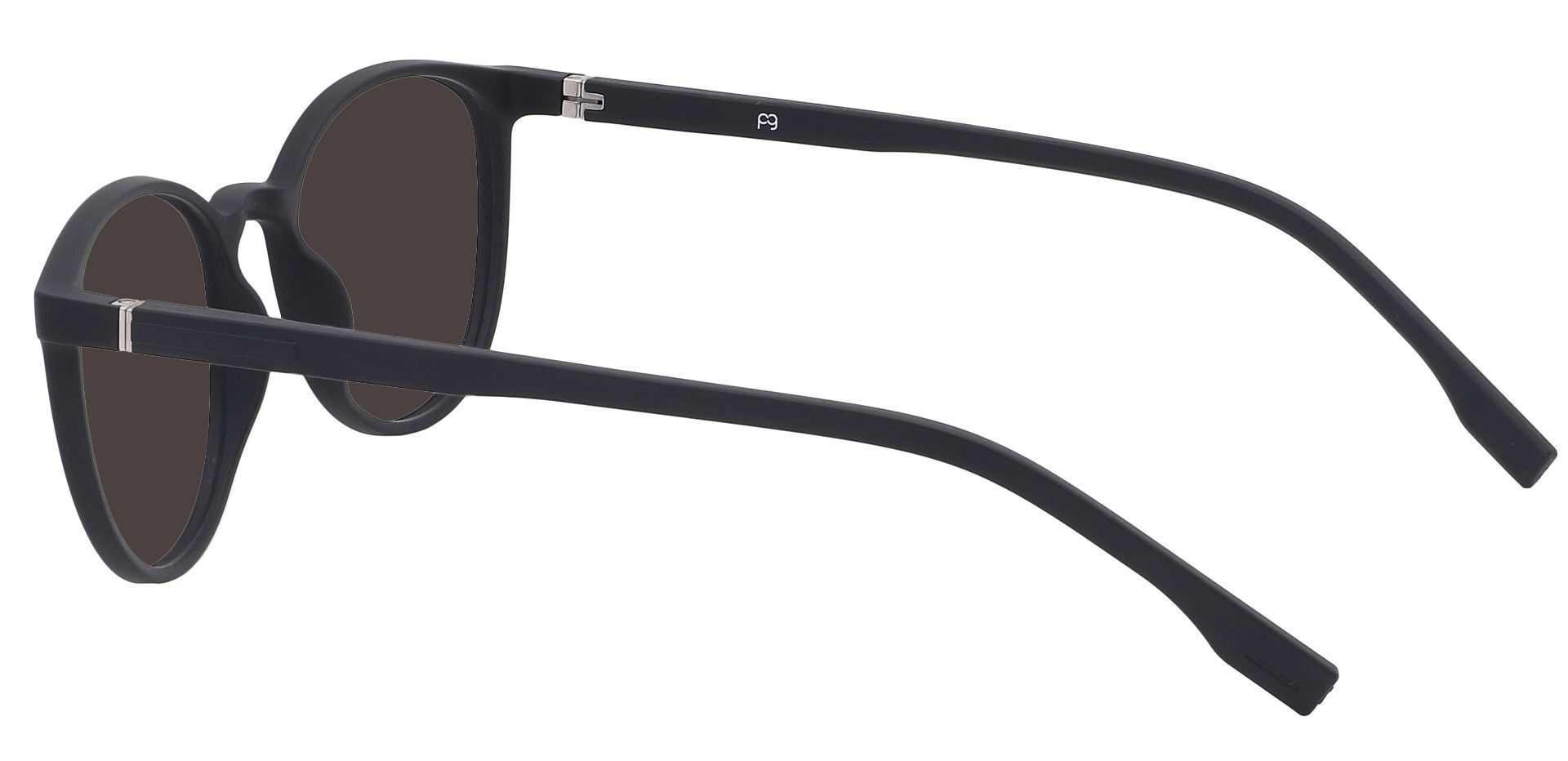 Bay Round Non-Rx Sunglasses - Black Frame With Gray Lenses