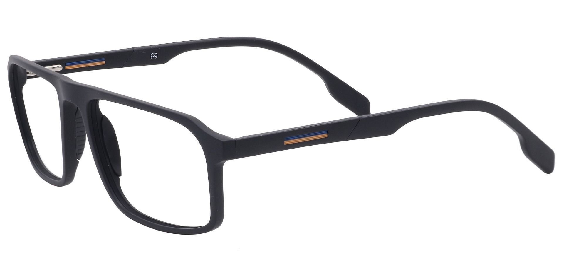Hector Rectangle Progressive Glasses - Black