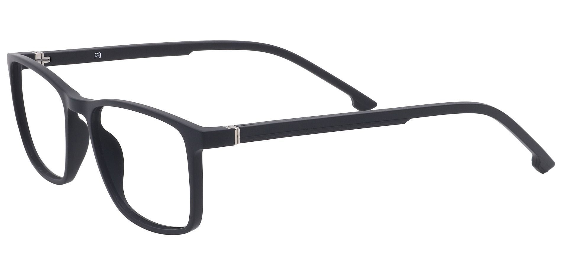 Franklin Rectangle Eyeglasses Frame -   Matte Black  