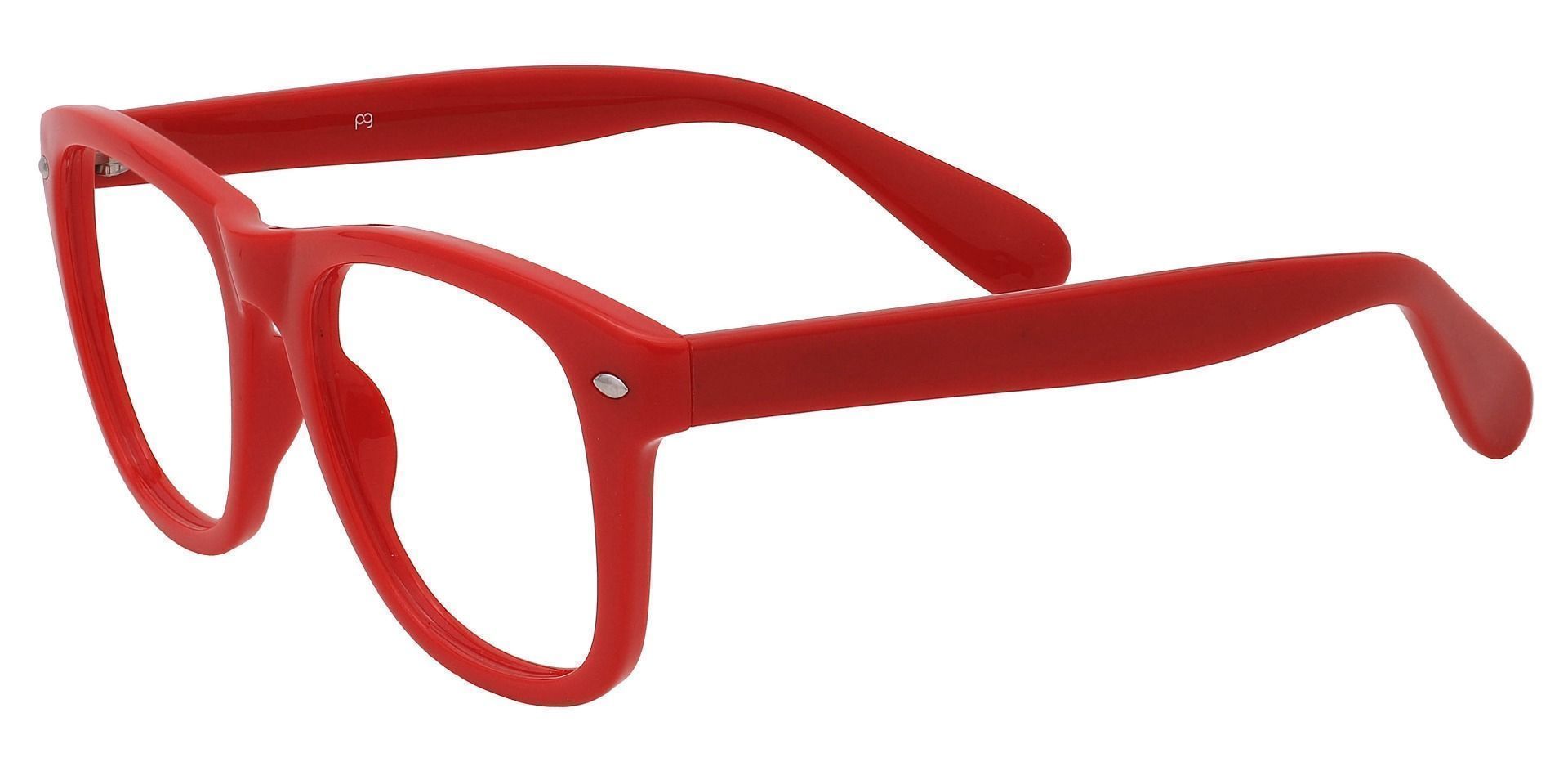 Yolanda Square Lined Bifocal Glasses - Red