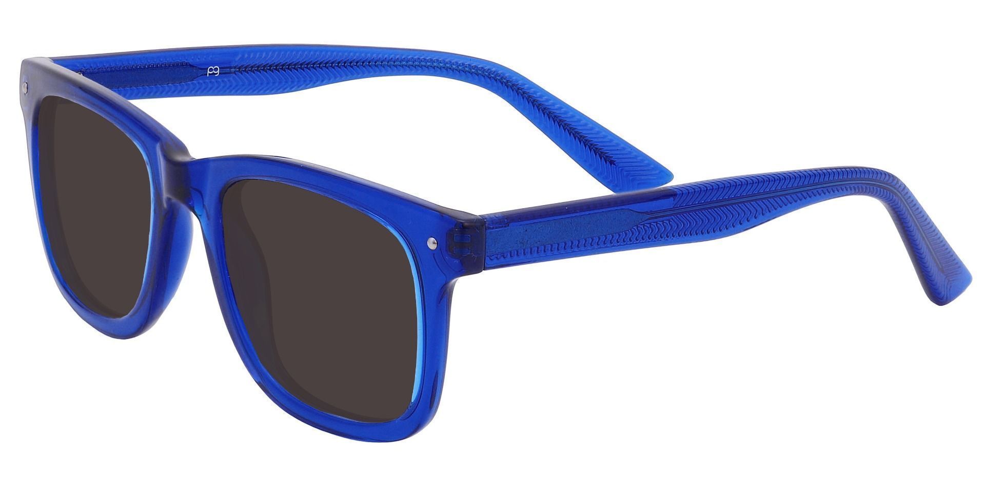 McKinley Square Non-Rx Sunglasses - Blue Frame With Gray Lenses