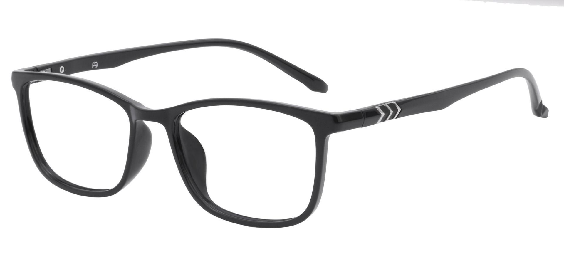 Harvest Rectangle Lined Bifocal Glasses - Black