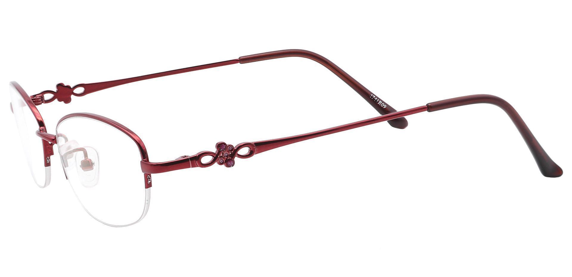 Andie Oval Blue Light Blocking Glasses - Red