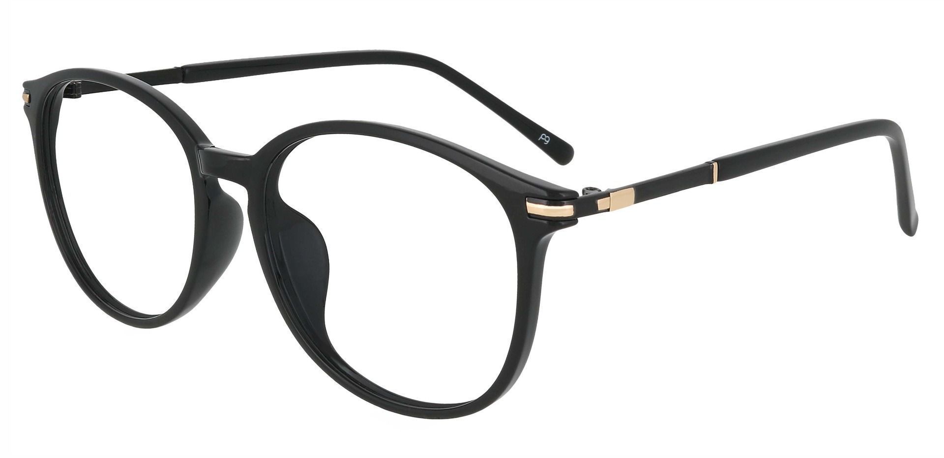 Rainier Oval Progressive Glasses - Black