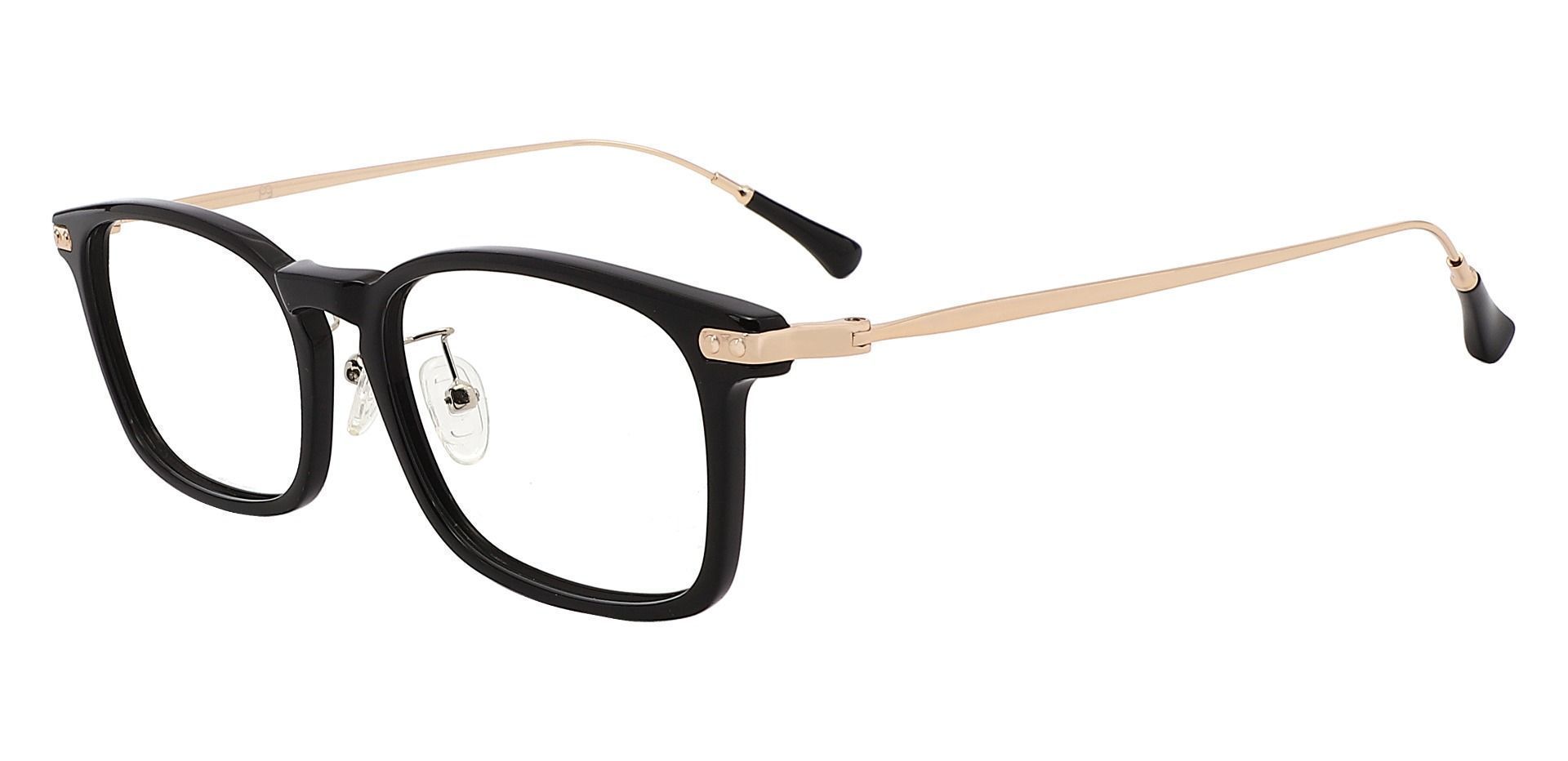 Barron Rectangle Eyeglasses Frame - Black