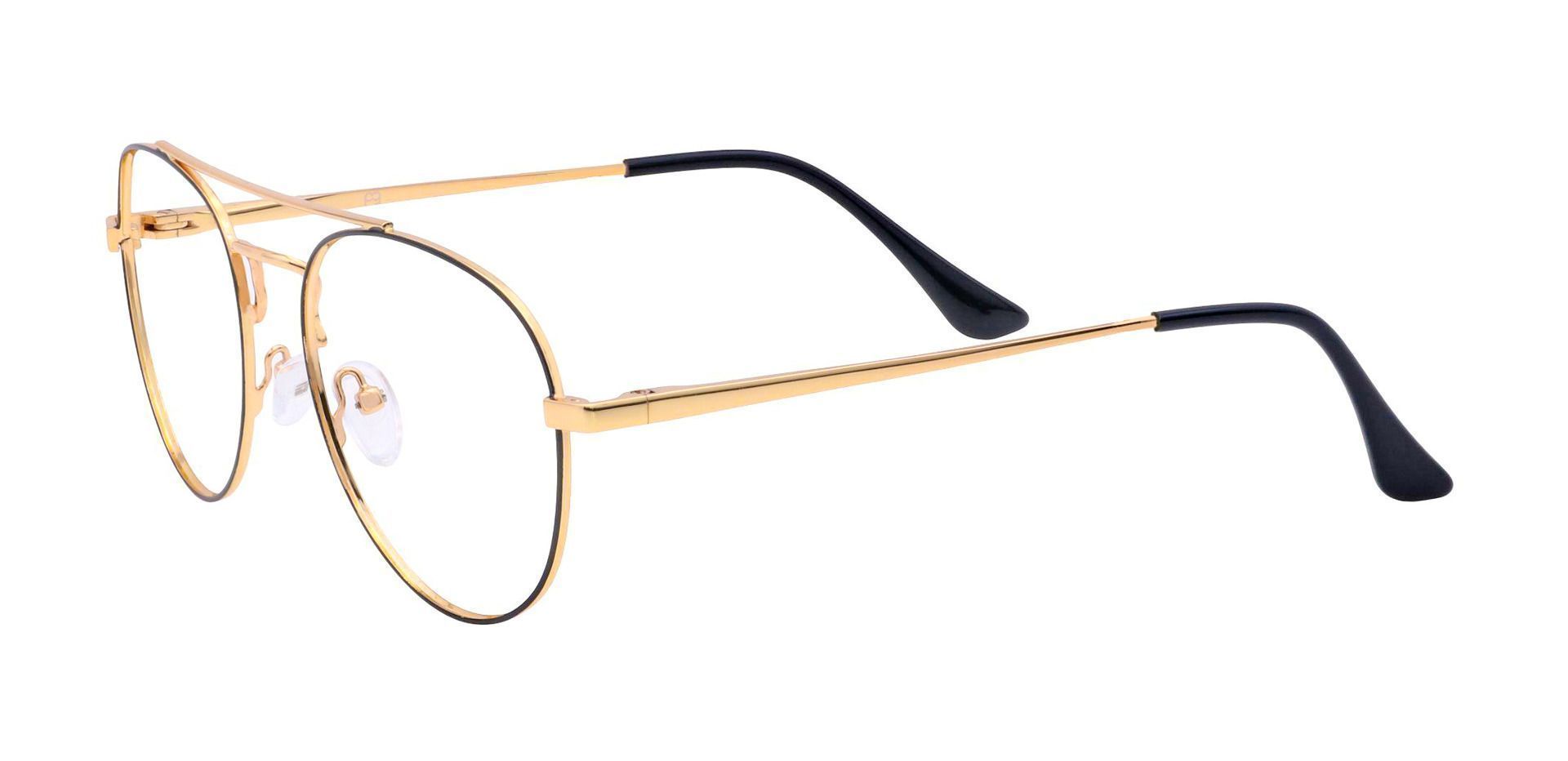 Trapp Aviator Non-Rx Glasses - Gold