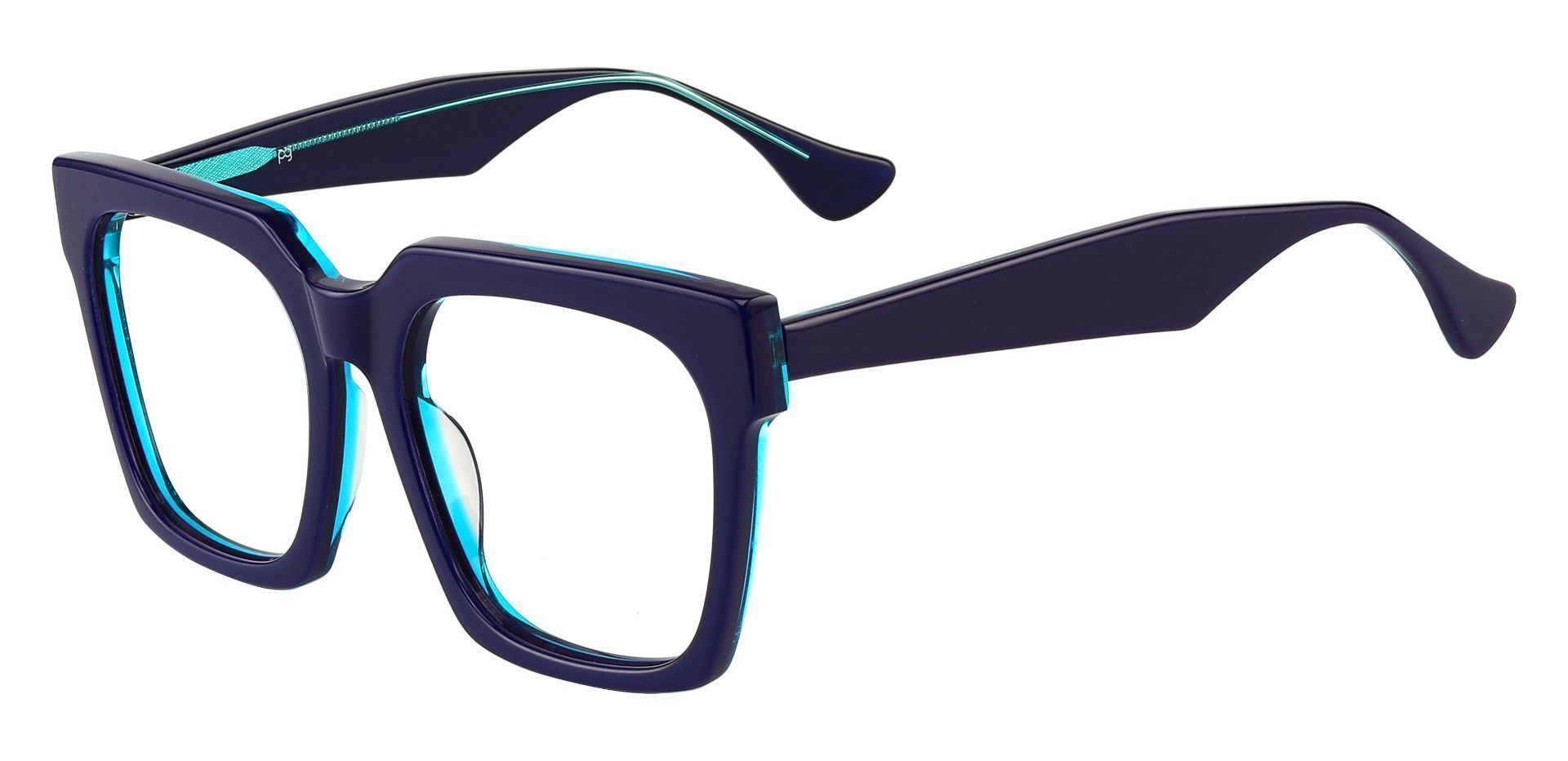 Harlan Square Prescription Glasses - Blue