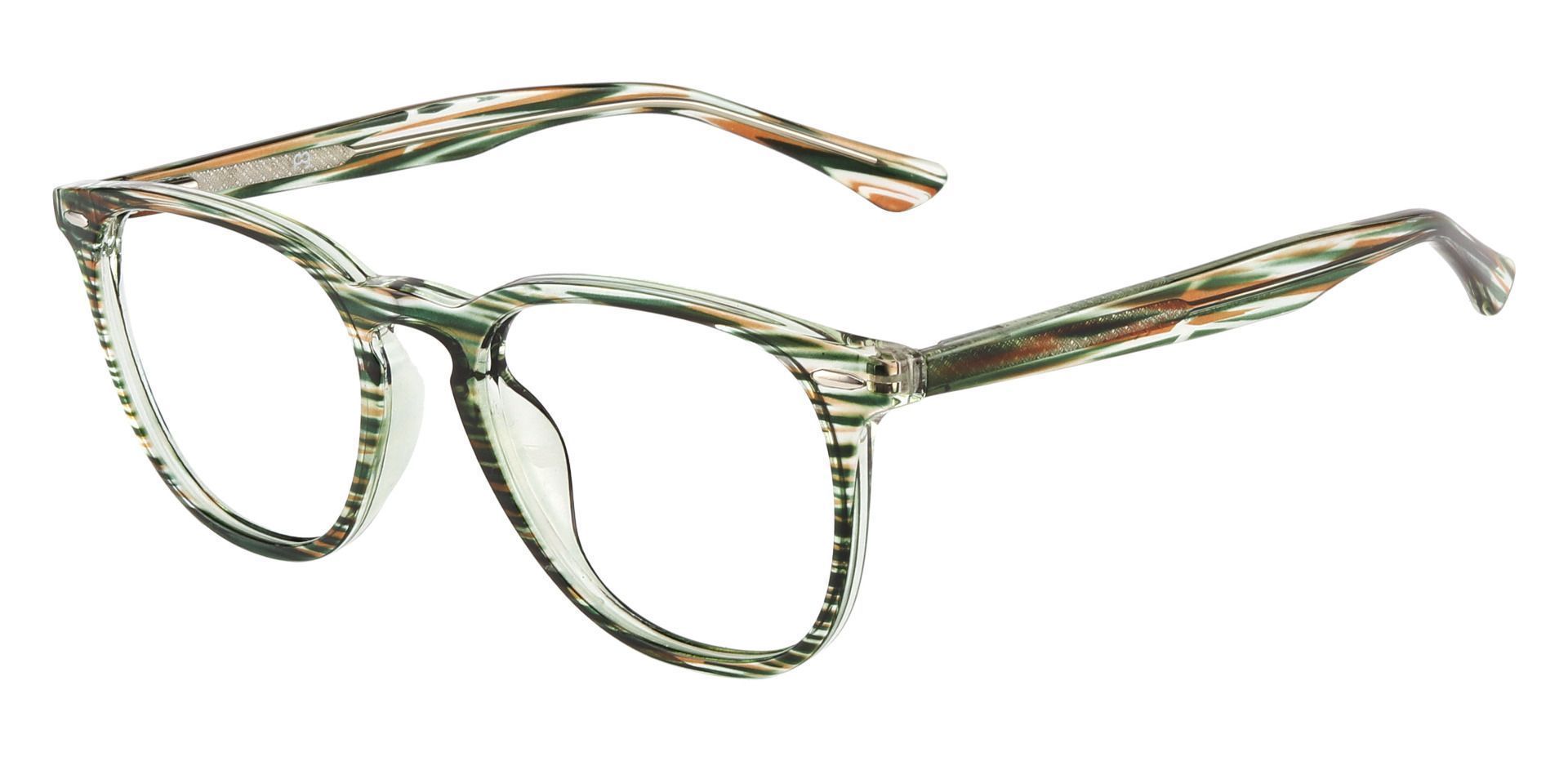 Sycamore Oval Blue Light Blocking Glasses - Green