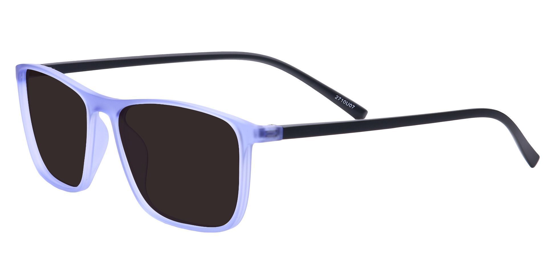 Candid Rectangle Progressive Sunglasses - Blue Frame With Gray Lenses