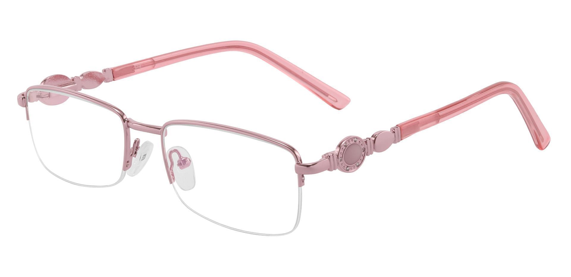 Crowley Rectangle Progressive Glasses - Pink