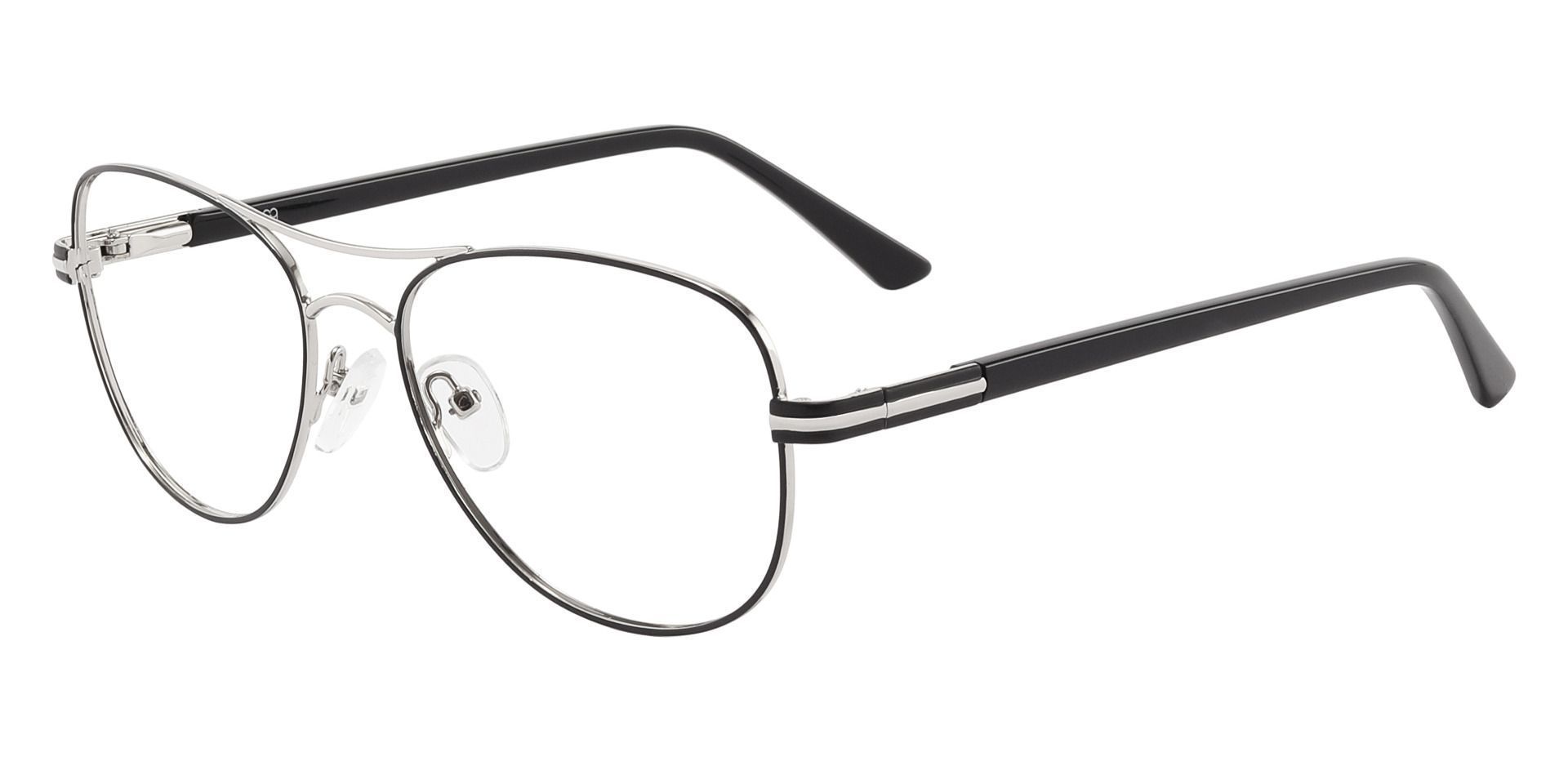 Reeves Aviator Lined Bifocal Glasses - Silver